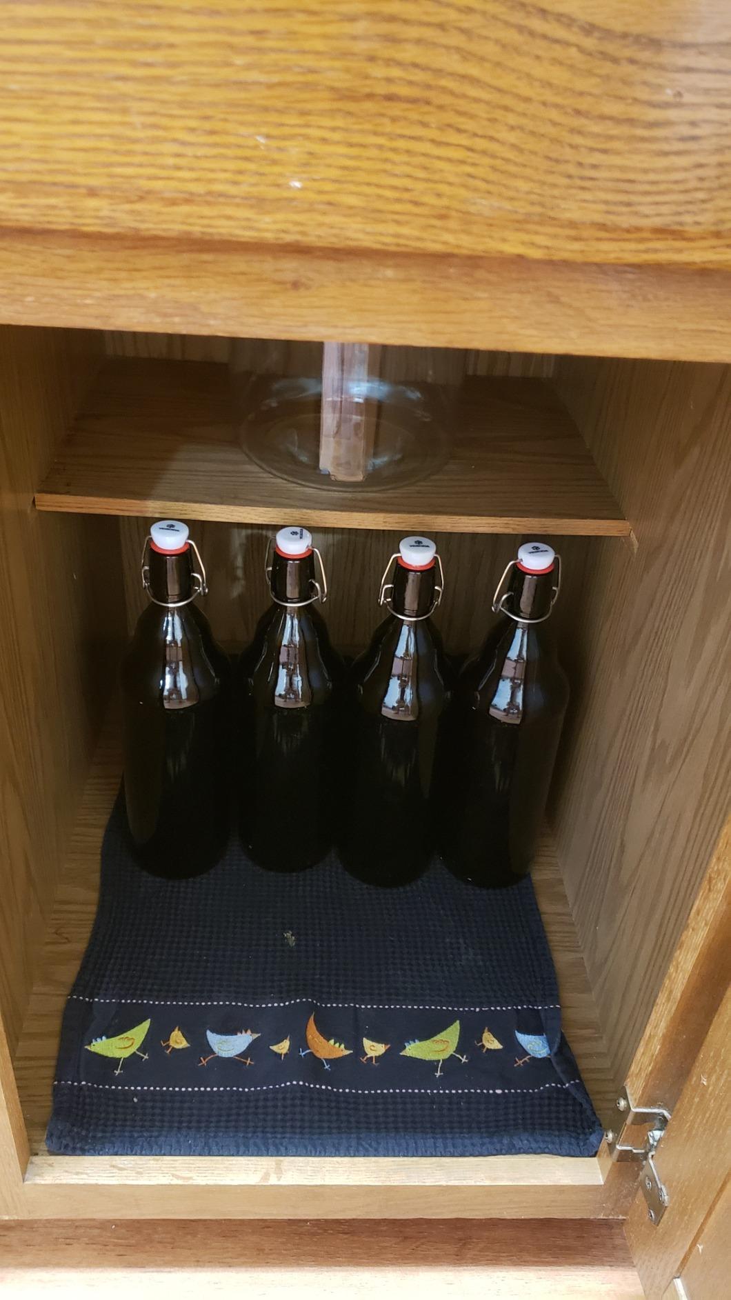 YEBODA 12 oz Amber Swing Top Glass Bottles, Airtight Flip Caps, 9 Pack | Reusable 12 oz amber bottles for small-batch brewing, kombucha, vanilla extract, syrup, juice, and gifting customer photo 2