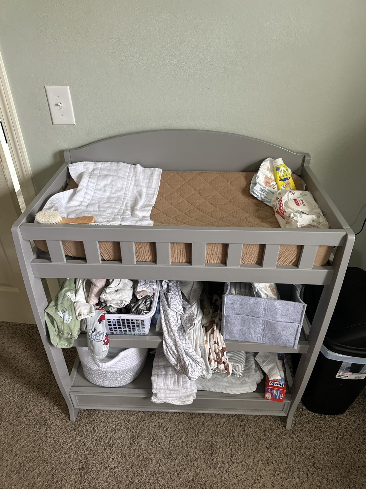 Delta Children Infant Changing Table with Pad, Grey customer photo 1