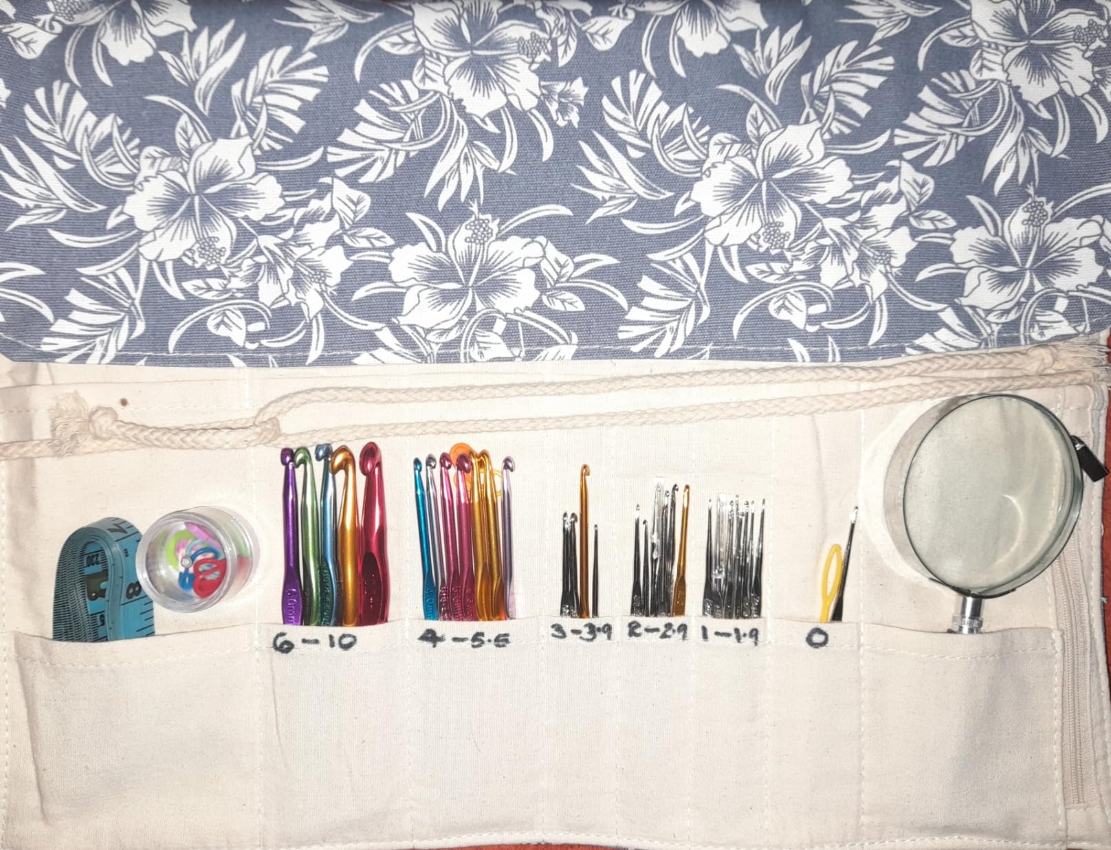 Teamoy Knitting Needle Crochet Hook Case Organizer Holder(up to 14
