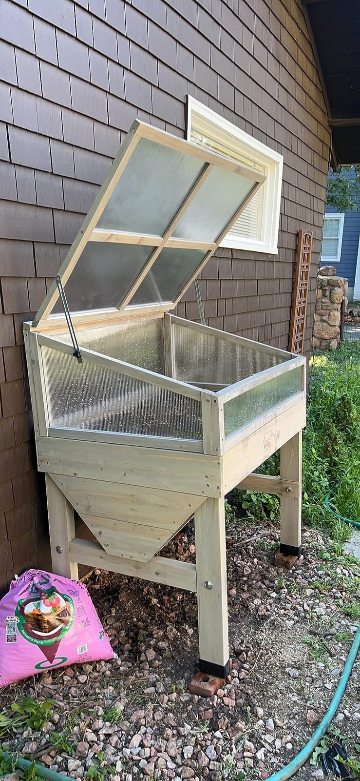 VegTrug Cold Frame for Classic Small 1m Raised Bed, Grey Wash - Durable Wooden Gardening Cover Compatible with Raised Beds for Plant Protection and Extended Growing Season customer photo 2