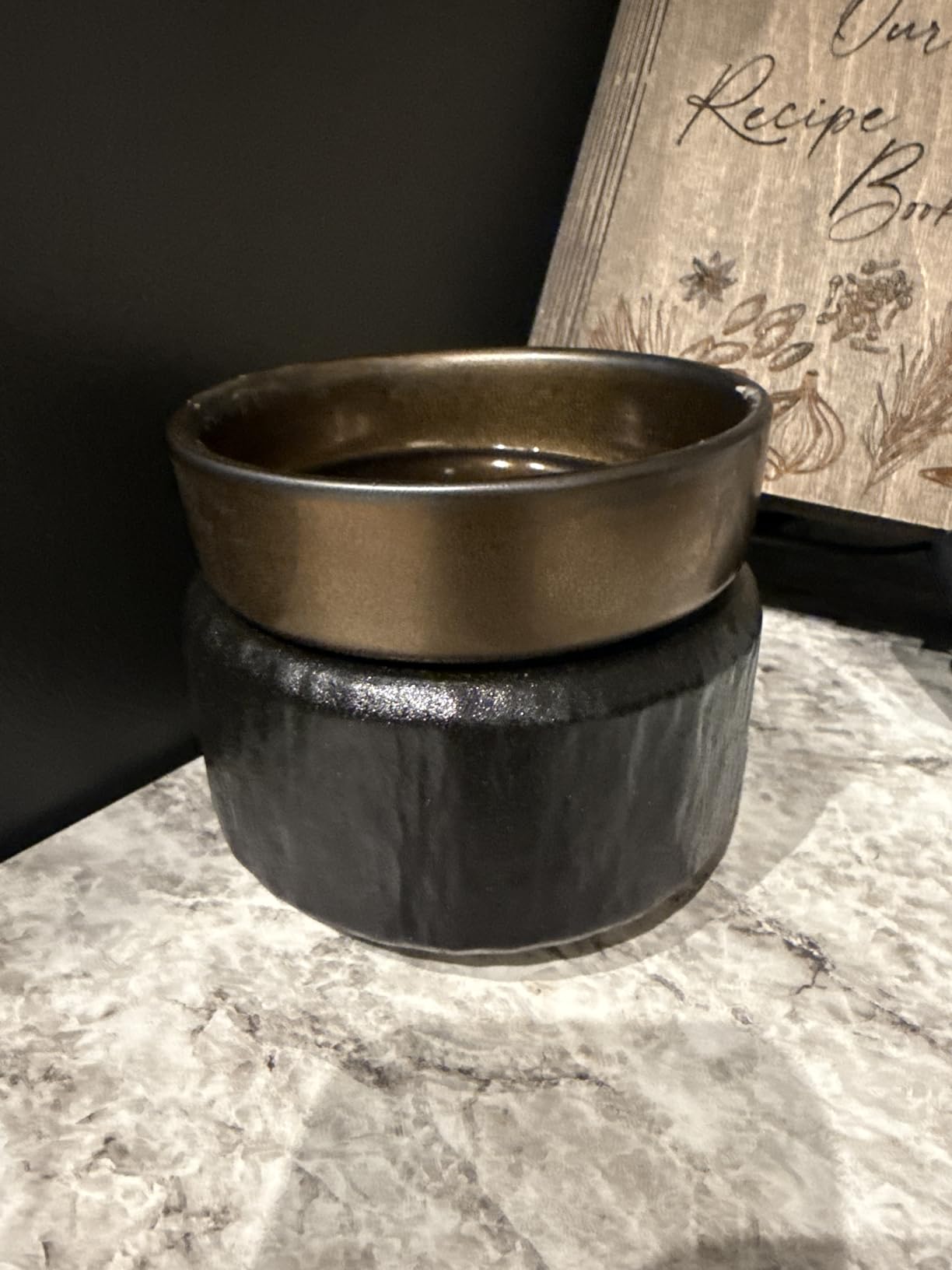 Candle Warmers ETC 2-in-1 Candle and Fragrance Warmer for Warming Scented Candles or Wax Melts and Tarts with to Freshen Room, Pewter Walnut customer photo 2