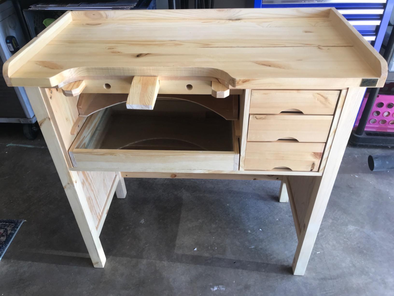 Deluxe Solid Wooden Jewelers Bench Workbench Station with Utility Storage Drawers for Jewelry Making Bench customer photo 2