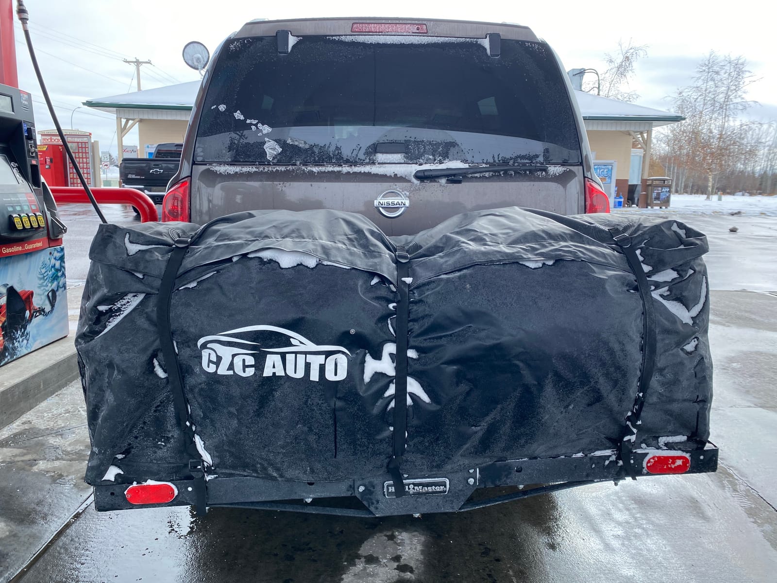 CZC AUTO Hitch Cargo Carrier Bag, 20 cu. ft Waterproof, Soft, Black | Rainproof/Weatherproof Cargo Traveling Bag for Car Truck SUV Vans' Hitch Trays and Hitch Baskets customer photo 1