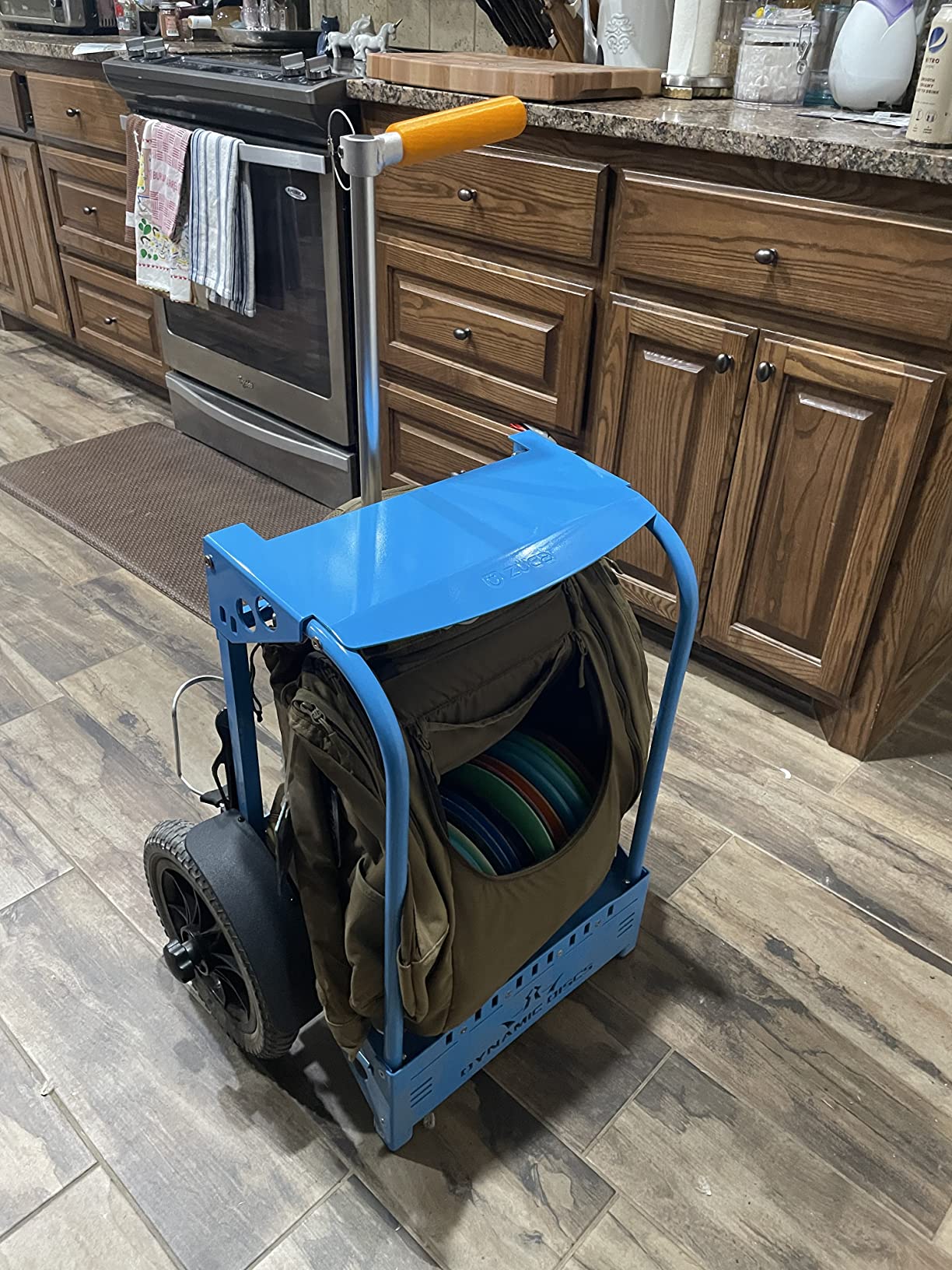 Dynamic Discs Backpack Cart LG by ZÜCA | Disc Golf Caddy | Fits Large Specialized Backpacks up to 11