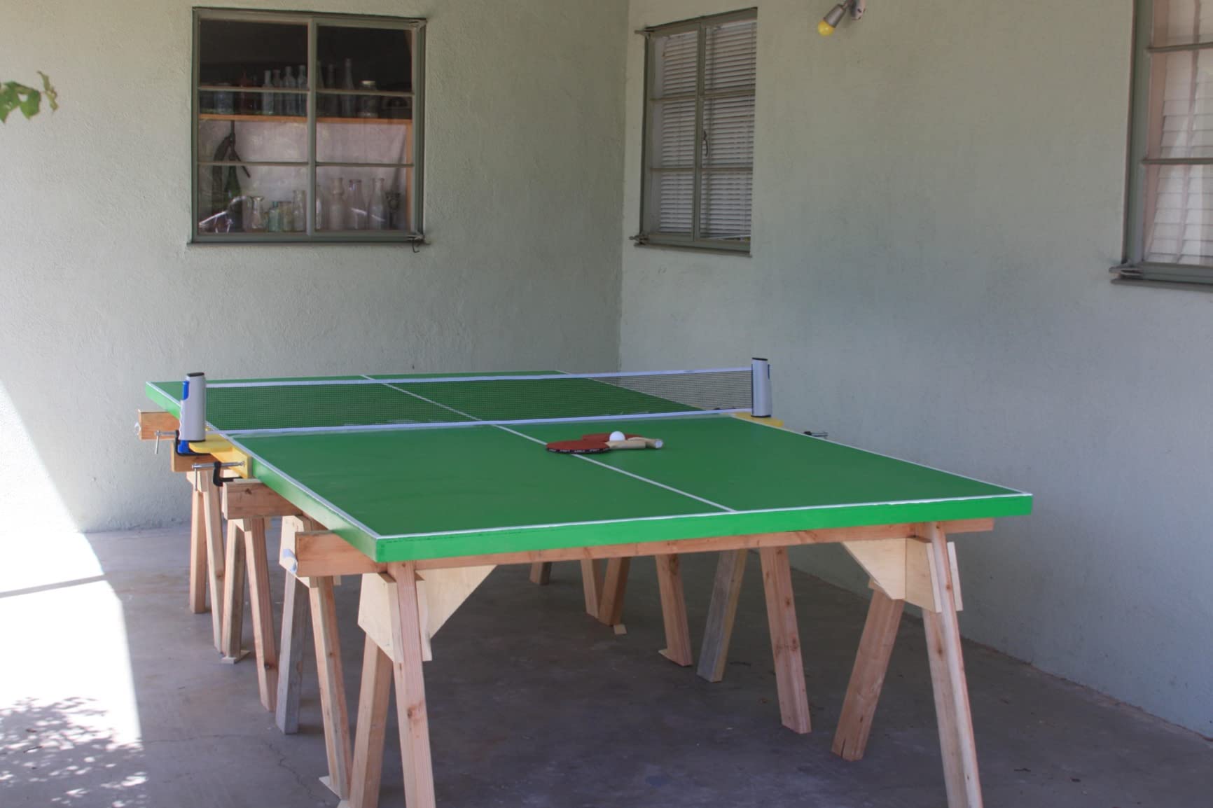 JOOLA NOVA Outdoor Ping Pong Table with Waterproof Table Tennis Net Set - Quick Assembly - All Weather Aluminum Composite Surface - Tournament Quality - Indoor & Outdoor Compatible customer photo 1