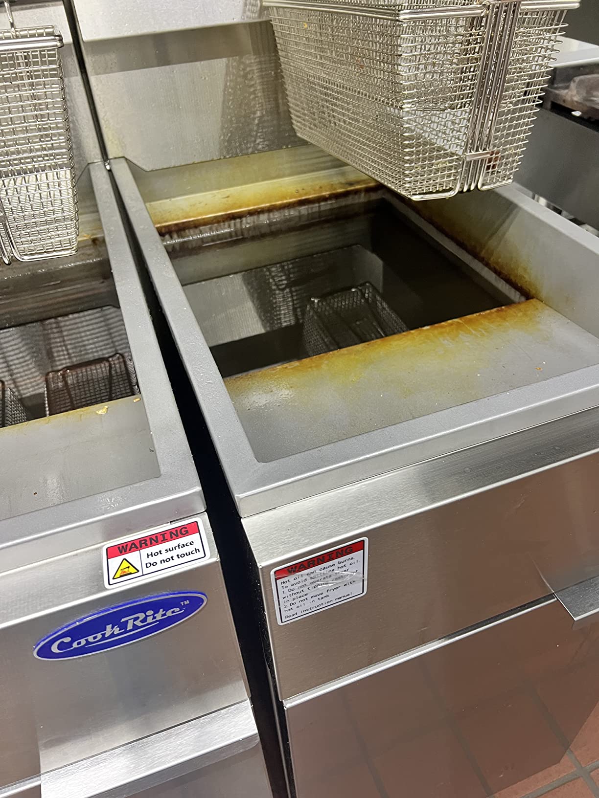 CookRite ATFS-40 Commercial Deep Fryer with Baskets 3 Tube Stainless Steel Natural Gas Floor Fryers - 102000 BTU customer photo 1