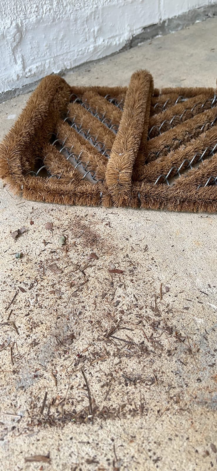 NINAMAR Natural Coir Boot Scraper Door Mat - 13 x 12 inch customer photo 2