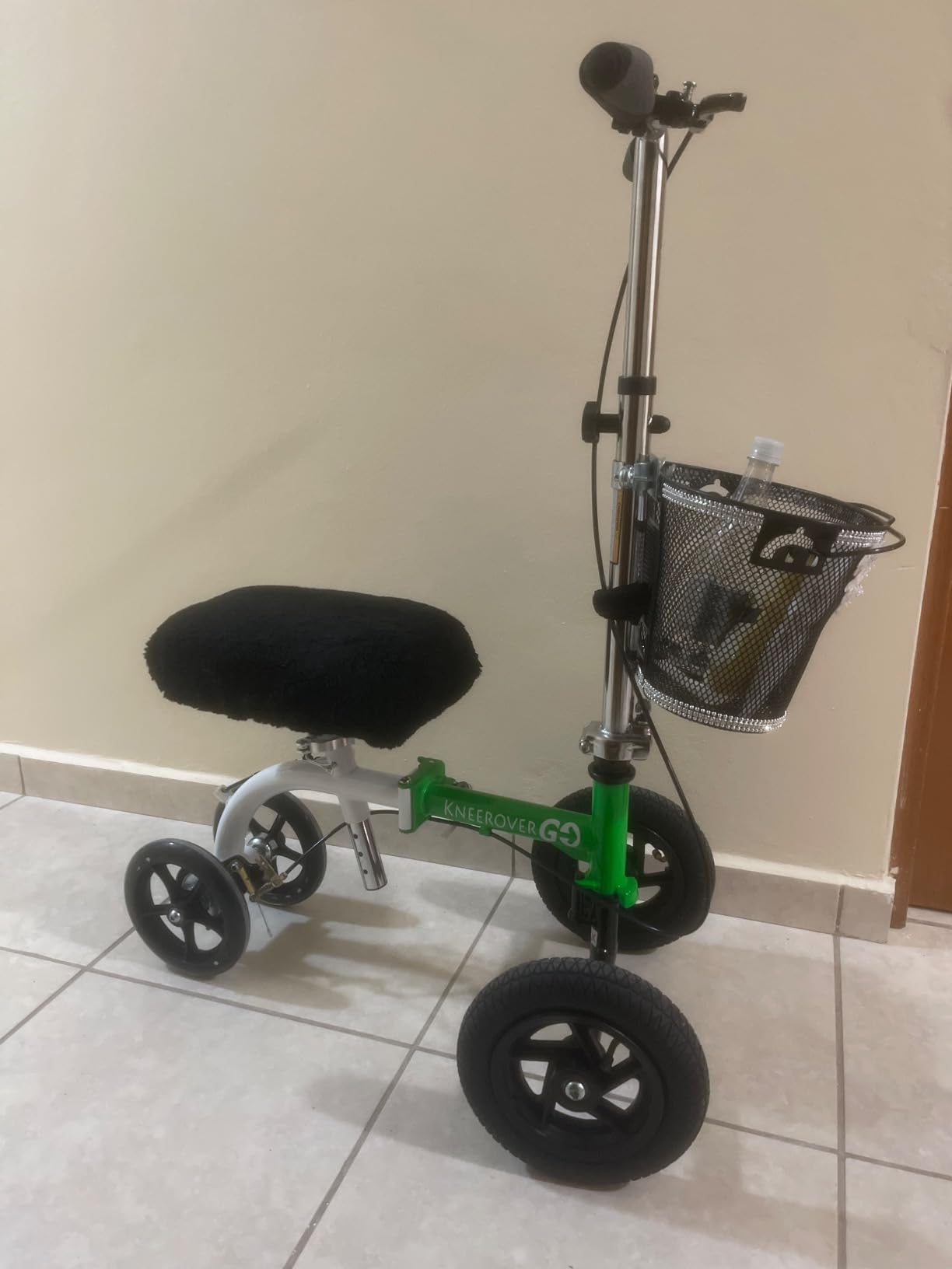 KneeRover GO Hybrid Knee Scooter for Adults, Green | Most Compact, All Terrain, Heavy Duty, For Foot Surgery & Broken Ankle Injuries, Knee Crutch Alternative customer photo 2
