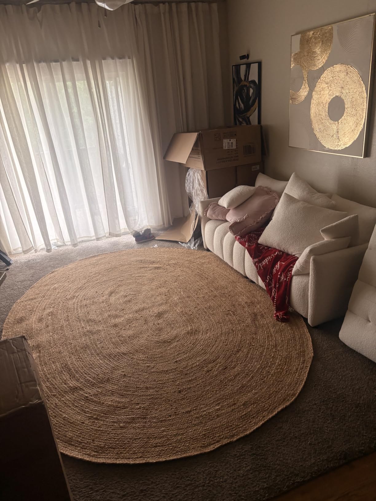 SAFAVIEH Area Rug 5x8 - Cape Cod Collection - Natural Brown, Handmade Braided Flat Weave Jute customer photo 1
