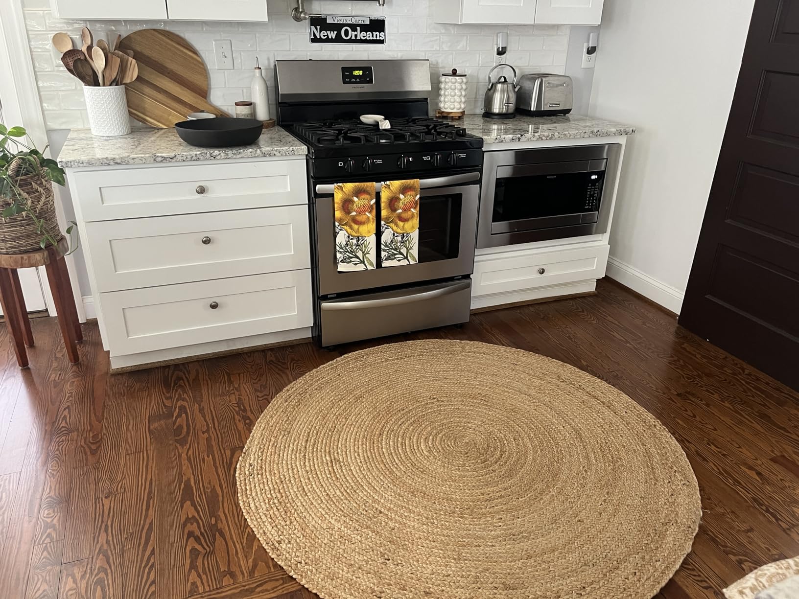 SAFAVIEH Area Rug 5x8 - Cape Cod Collection - Natural Brown, Handmade Braided Flat Weave Jute customer photo 2