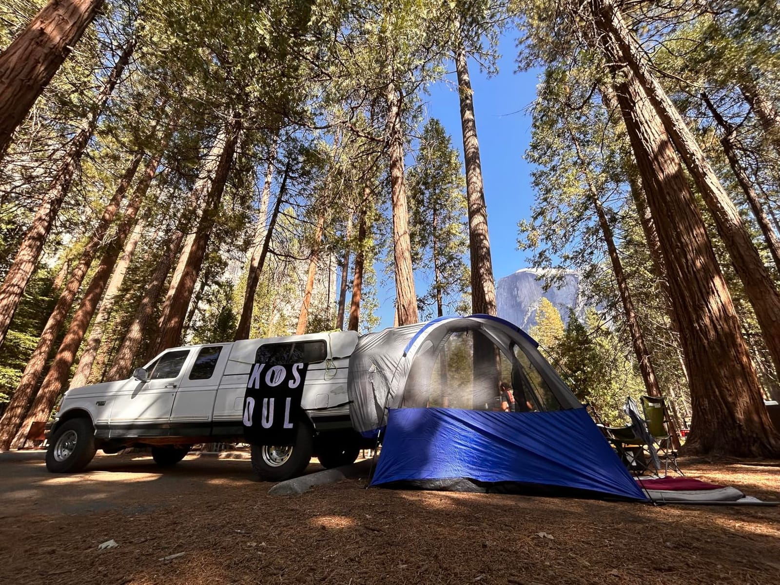 Napier Sportz Link | Truck Bed Tent Camping Accessory | 8' x 8' Ground Tent Attachment | 4-Person Tent | Attaches to Napier Pickup Truck Tents - Truck Tent Not Included | Blue/Gray | Model 51000 customer photo 1