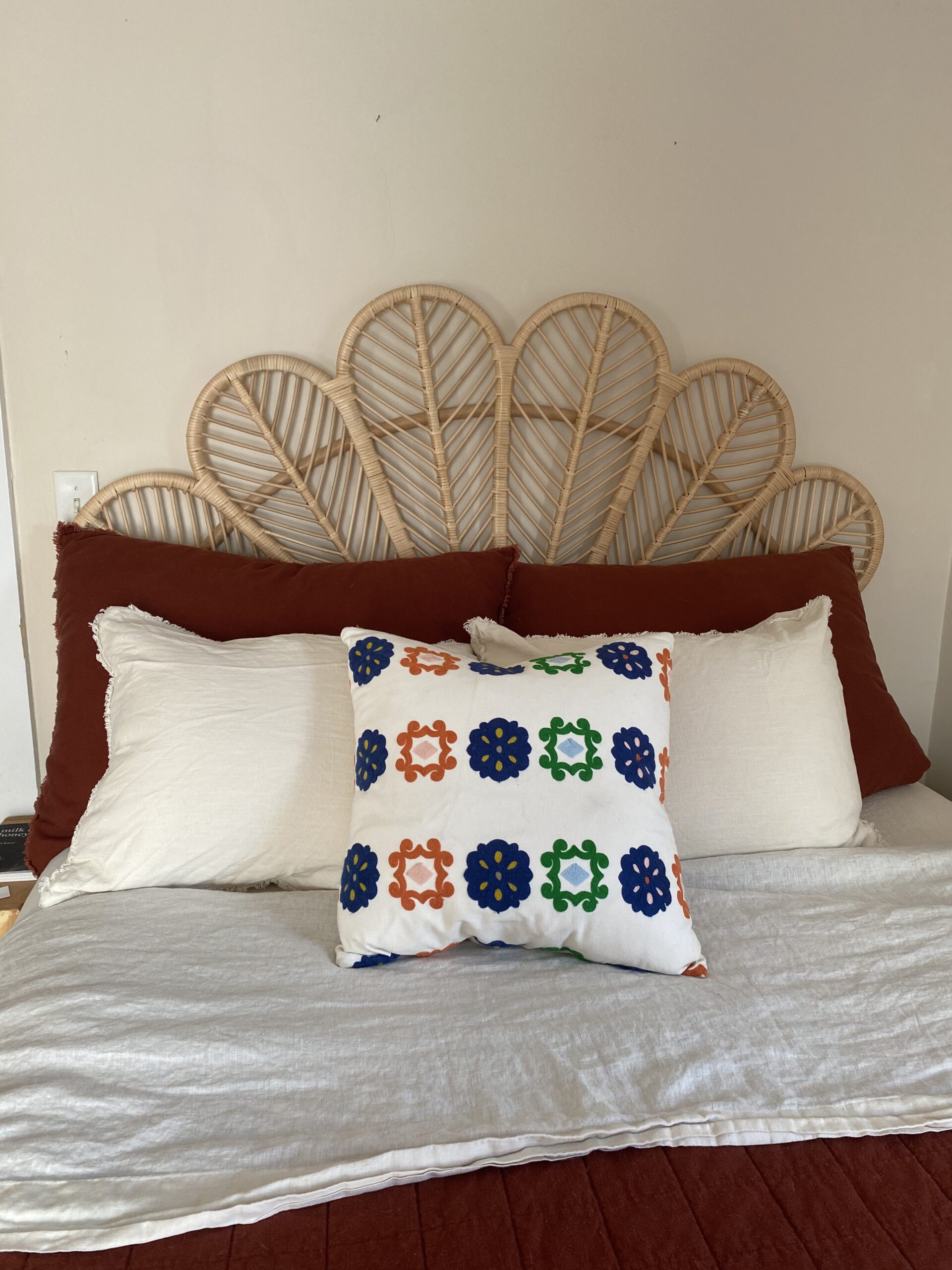 KOUBOO Rattan Headboard, Standalone, Furniture Jolie Headboard, Natural Boho Farmhouse Style, Bedroom Furniture, Queen Size customer photo 2