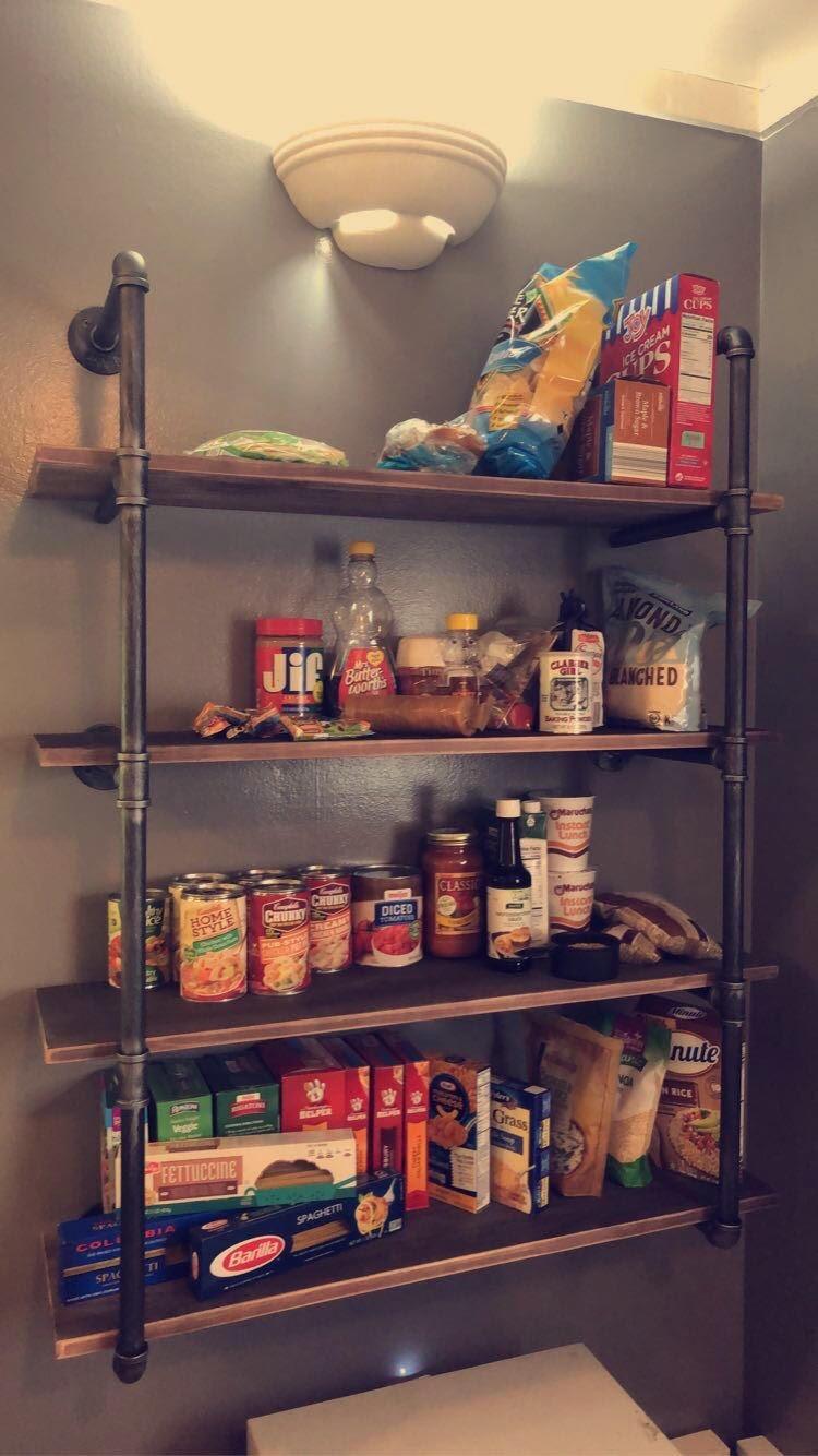 Industrial Pipe Shelving Wall Mounted, 36in Rustic Metal Floating Shelves, Steampunk Real Wood Book Shelves, Wall Shelf Unit Bookshelf Hanging Wall Shelves, Farmhouse Kitchen Bar Shelving (3 Tier) customer photo 2