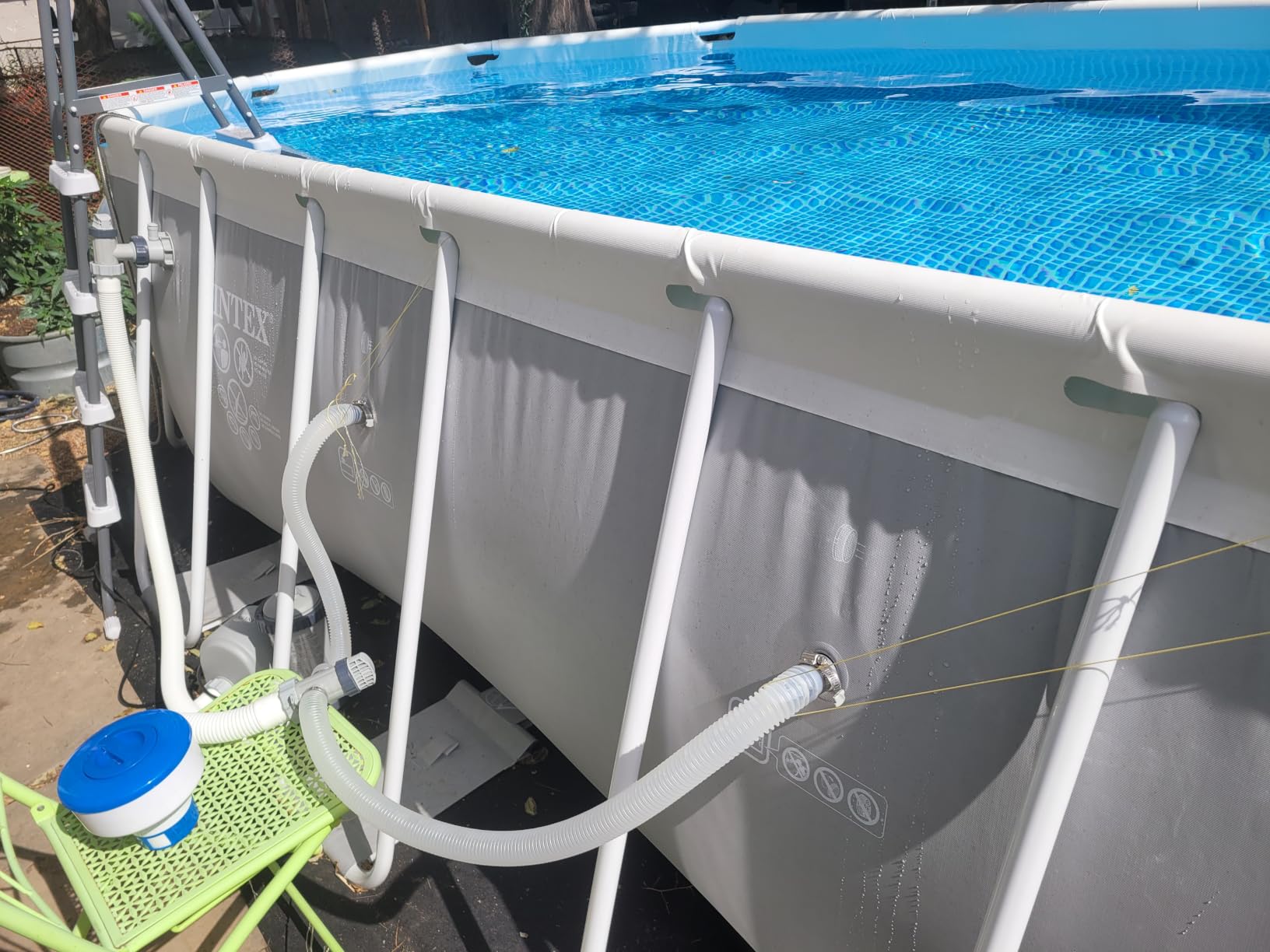 INTEX Prism Frame 16ft x 8ft x 42in Above Ground Pool Set w/Pump | 26791EH - 1000 GPH Cartridge Filter Pump Included - Reinforced Steel Frame customer photo 2