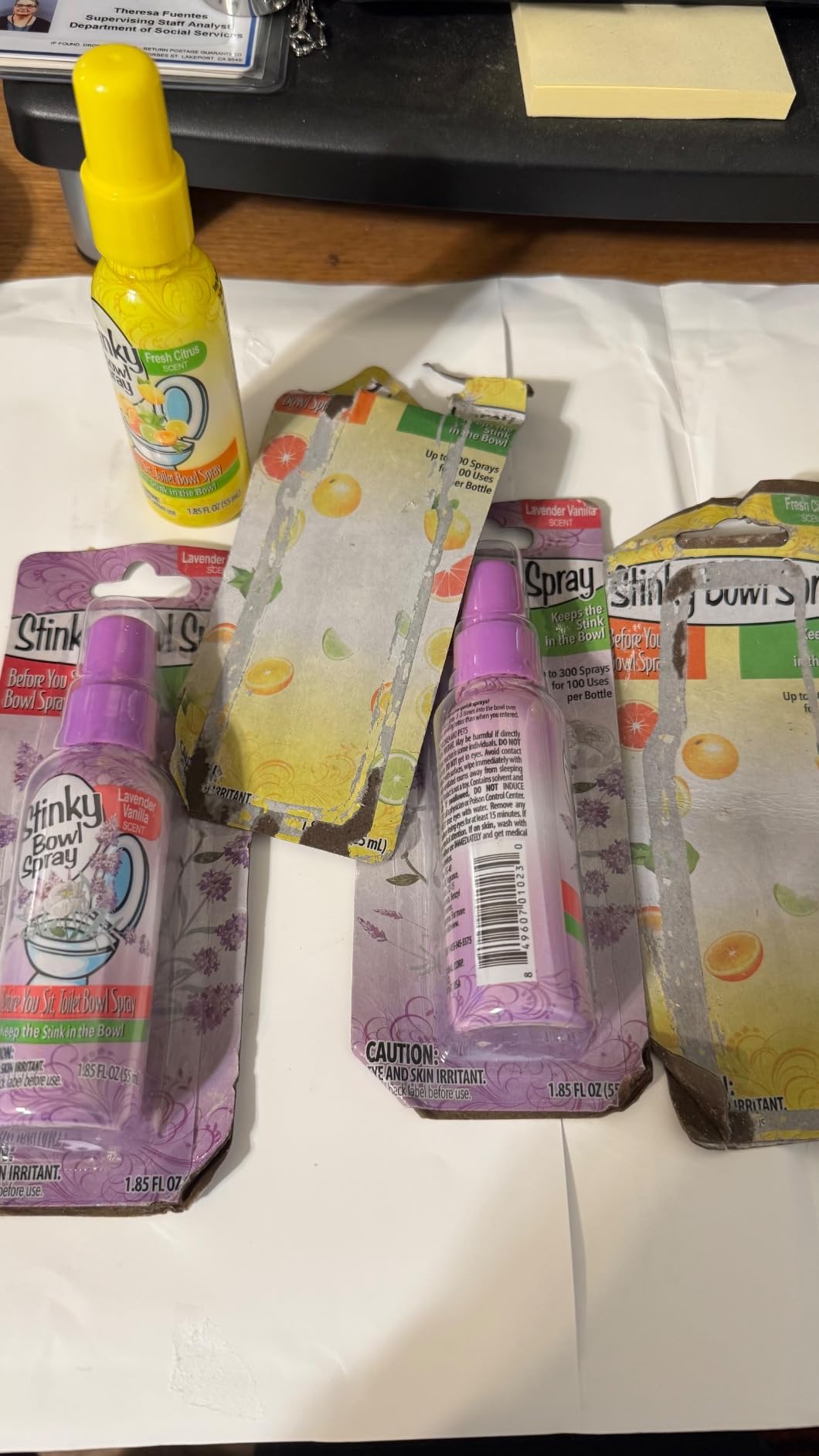 Set of 4 Stinky Bowl Spray 1.85oz - Before You Go Toilet Bathroom Deodorizer - Features Fresh Citrus Scent and Lavender Scent! customer photo 2