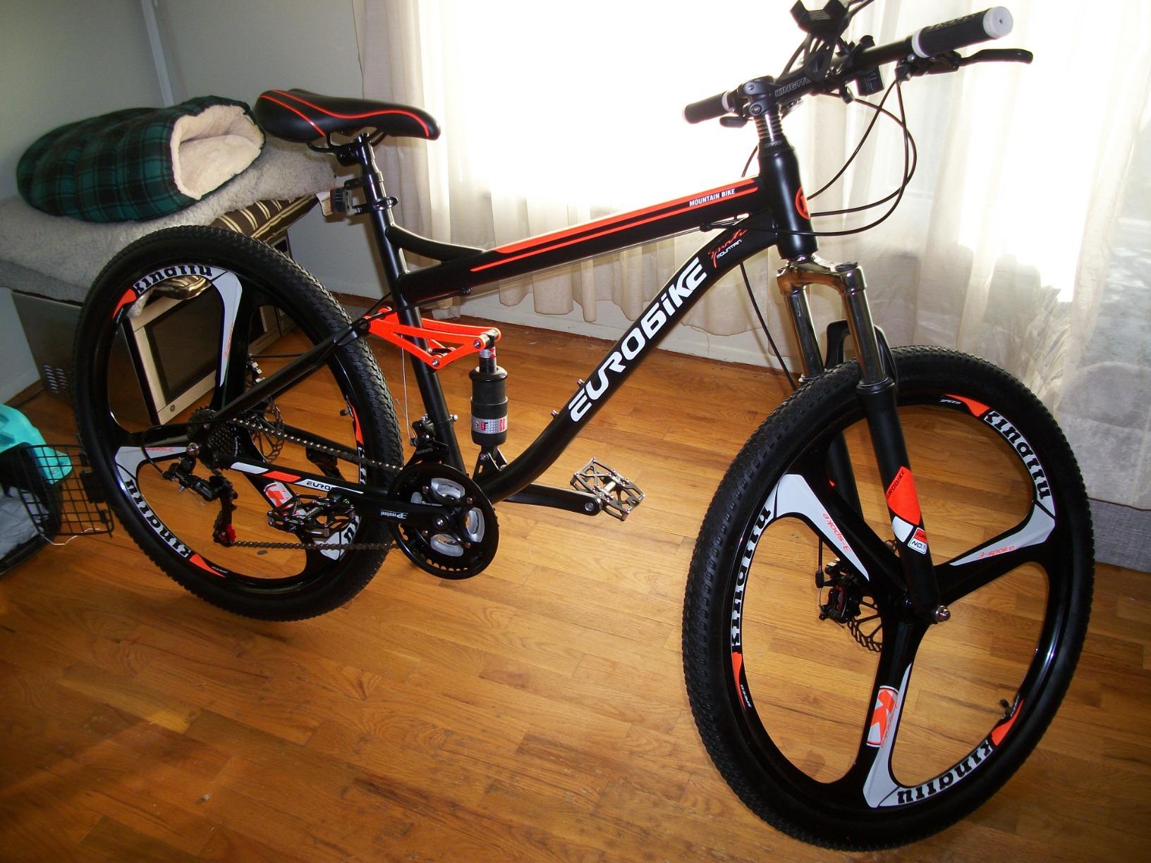 EUROBIKE Mountain Bike, 21-Speed, 27.5-Inches, Adult Bike, Dual Suspension customer photo 2