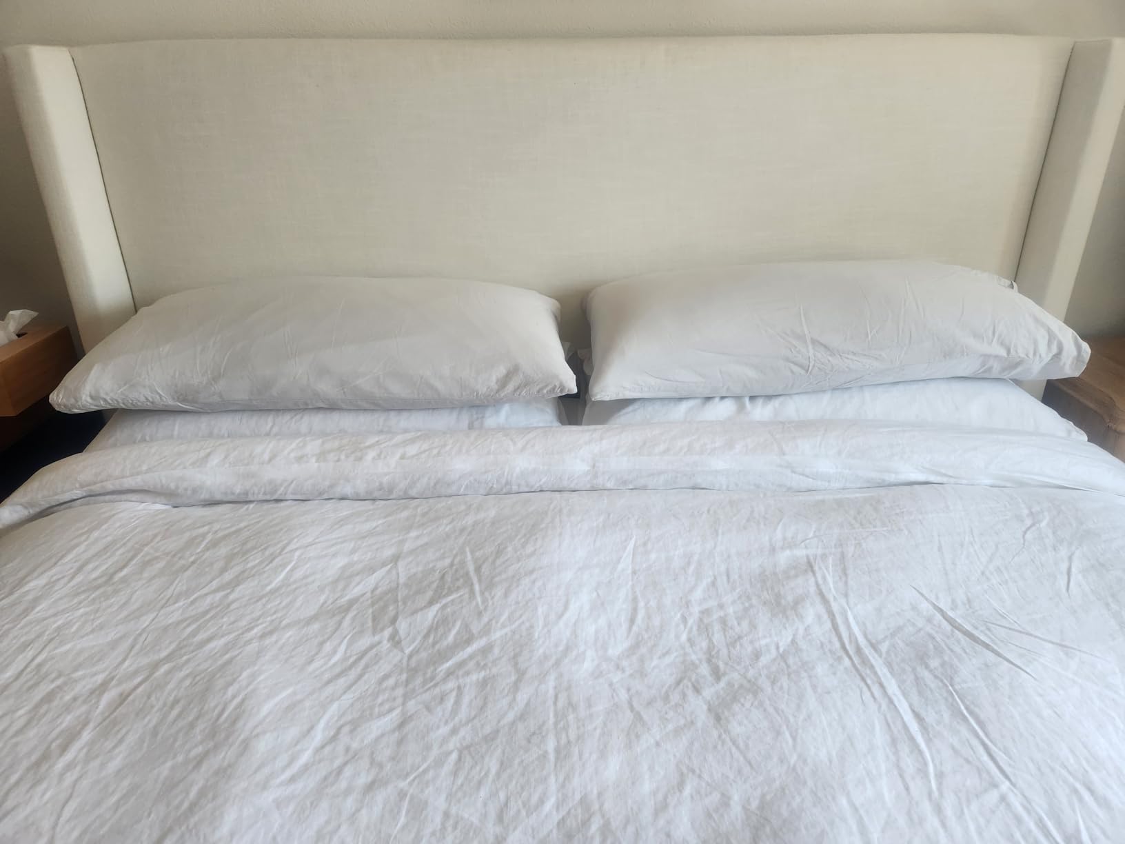 DAPU 100% French Linen Duvet Cover 3Pcs Set, 170GSM Linen Bedding, Queen - Soft Breathable All-Season, Corner Ties & Zipper Closure, French Linen Flax from Normandy customer photo 1