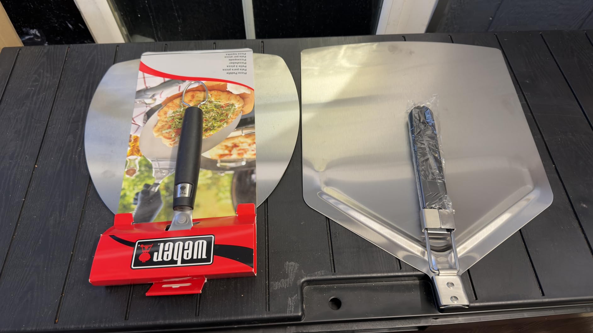Pizza Peel, Foldable Design, 13 Inch x 15 Inch | Extra Large, Stainless Steel Metal, Folding Handle, Outdoor Pizza Oven Accessories customer photo 1