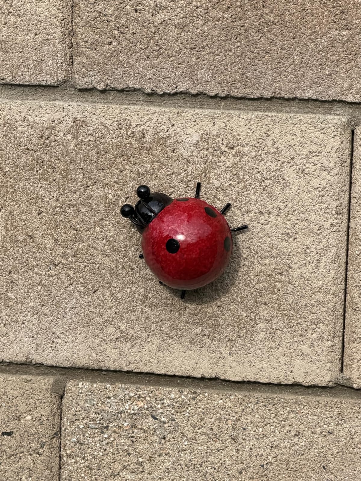 Metal Garden Wall Art Decorative Set of 4 Cute Ladybugs Outdoor Wall Sculptures customer photo 2
