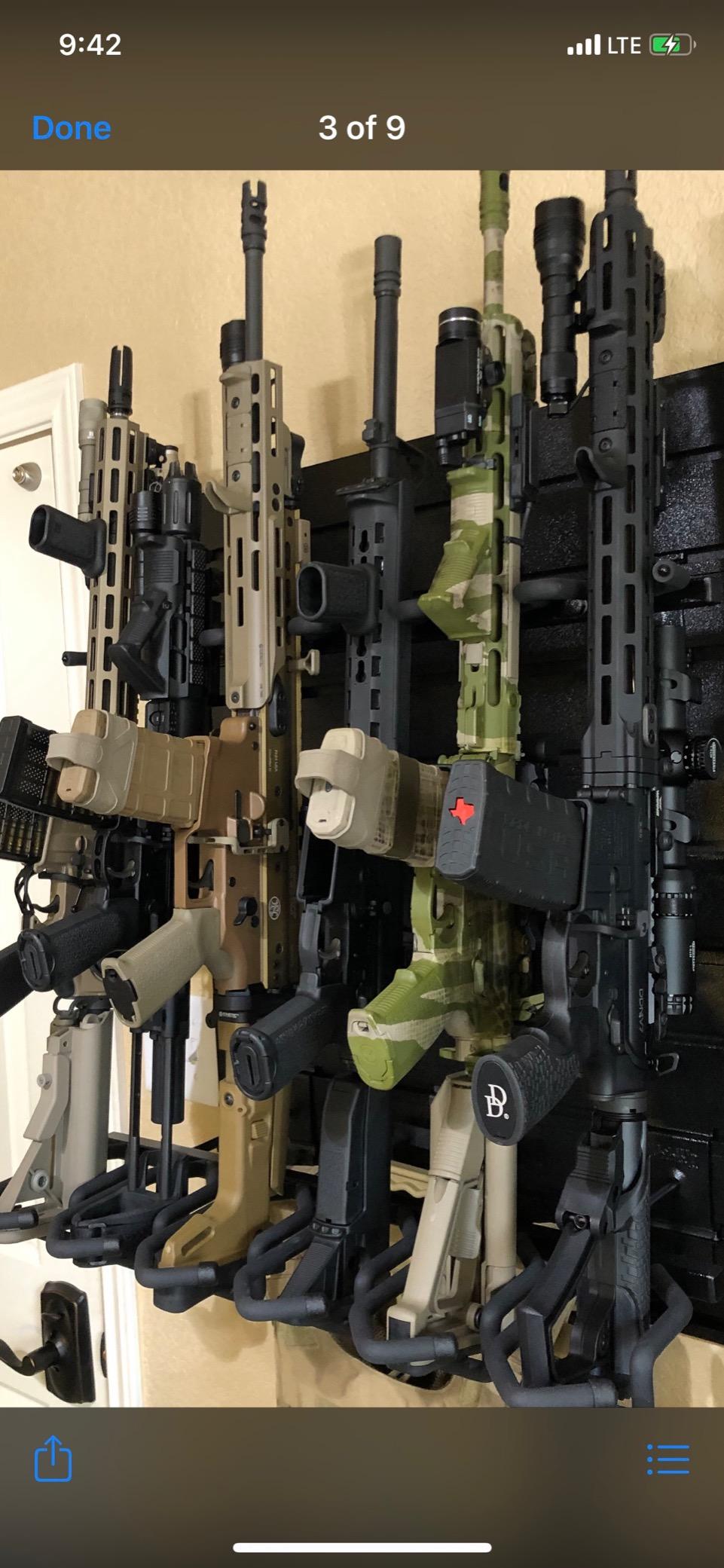 Gun Wall Mount Display, Modular Tactical Wall for 6 Pistols and 6 Rifles, Police Gear Rack and Equipment Organizer, Heavy-Duty Aluminum Slatwall Gun Storage System customer photo 1