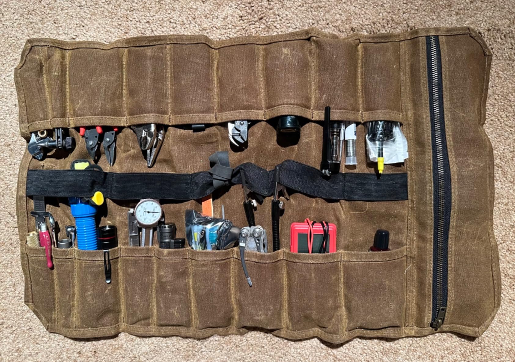 Readywares Tool Roll Bag | Waxed Canvas Tool Organizer, 18 Pockets customer photo 2