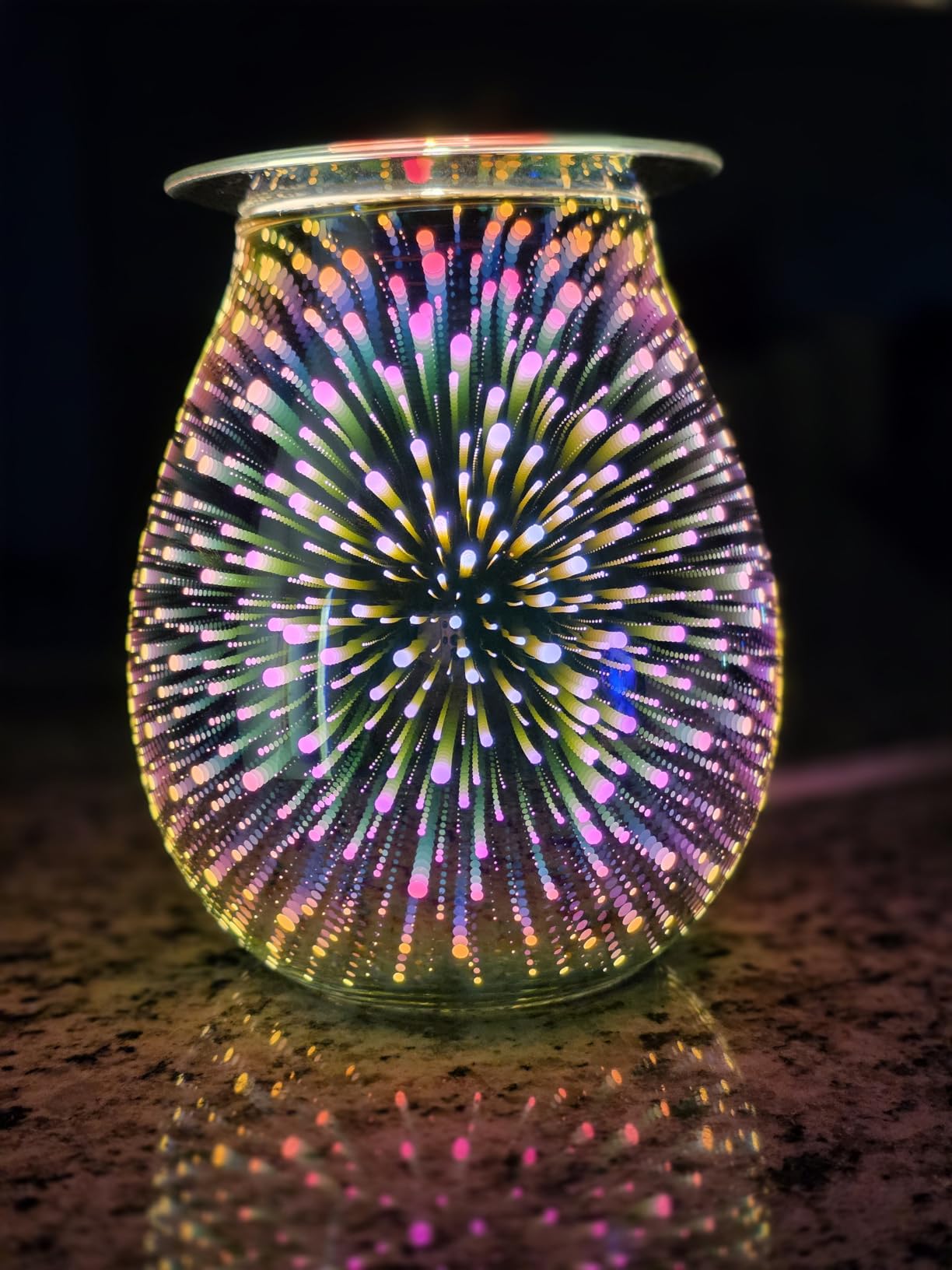 Wax Melt Warmer for Scented Wax- Glass Wax Melter for Home Fragrance with Removable Tray, Essential Oil Warmer Wax Cubes Burner Aroma Night Light for Home Office Bedroom Decor Gifts for Women customer photo 2