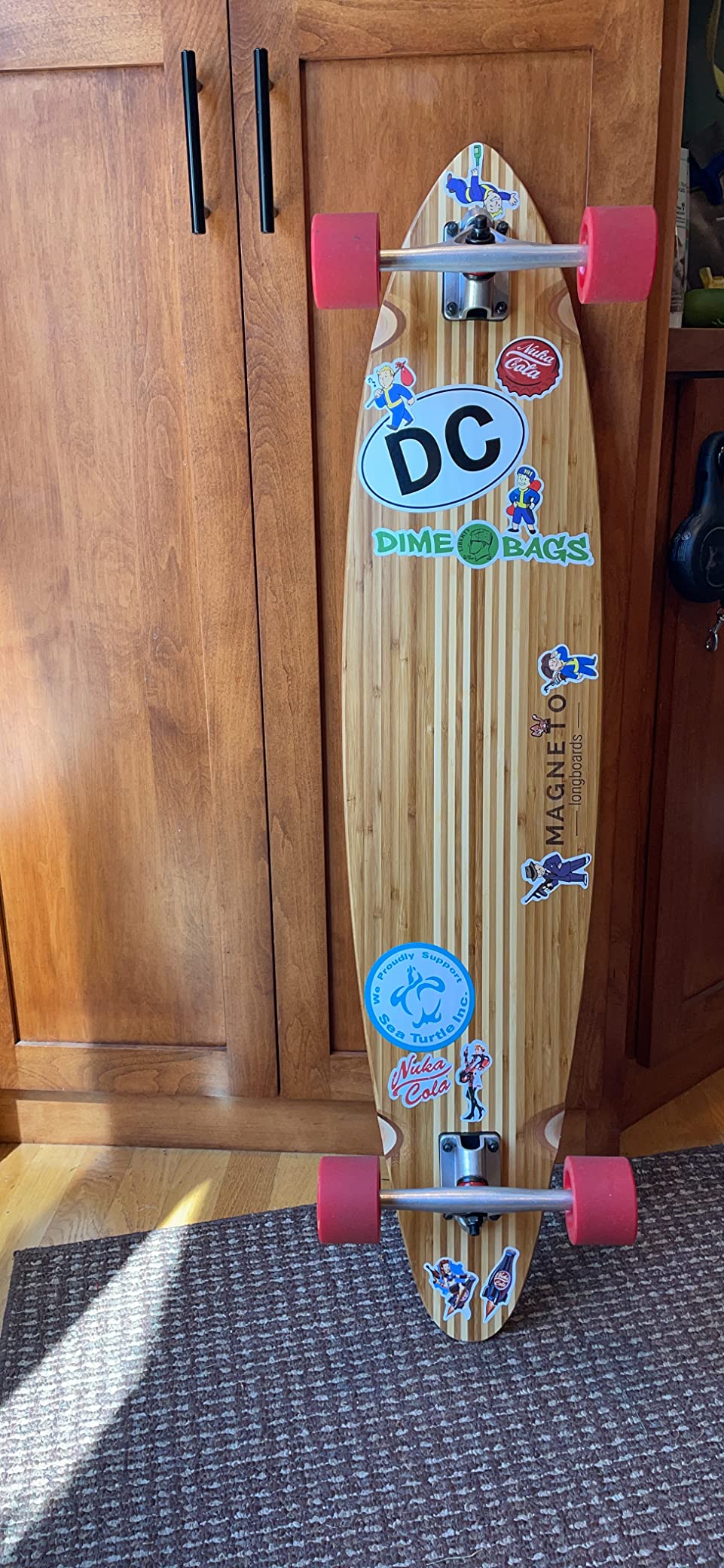 Magneto Longboards Bamboo Longboards for Cruising, Carving, Free-Style, Downhill and Dancing (Bamboo Drop & Fiberglass Through Longboard) customer photo 1