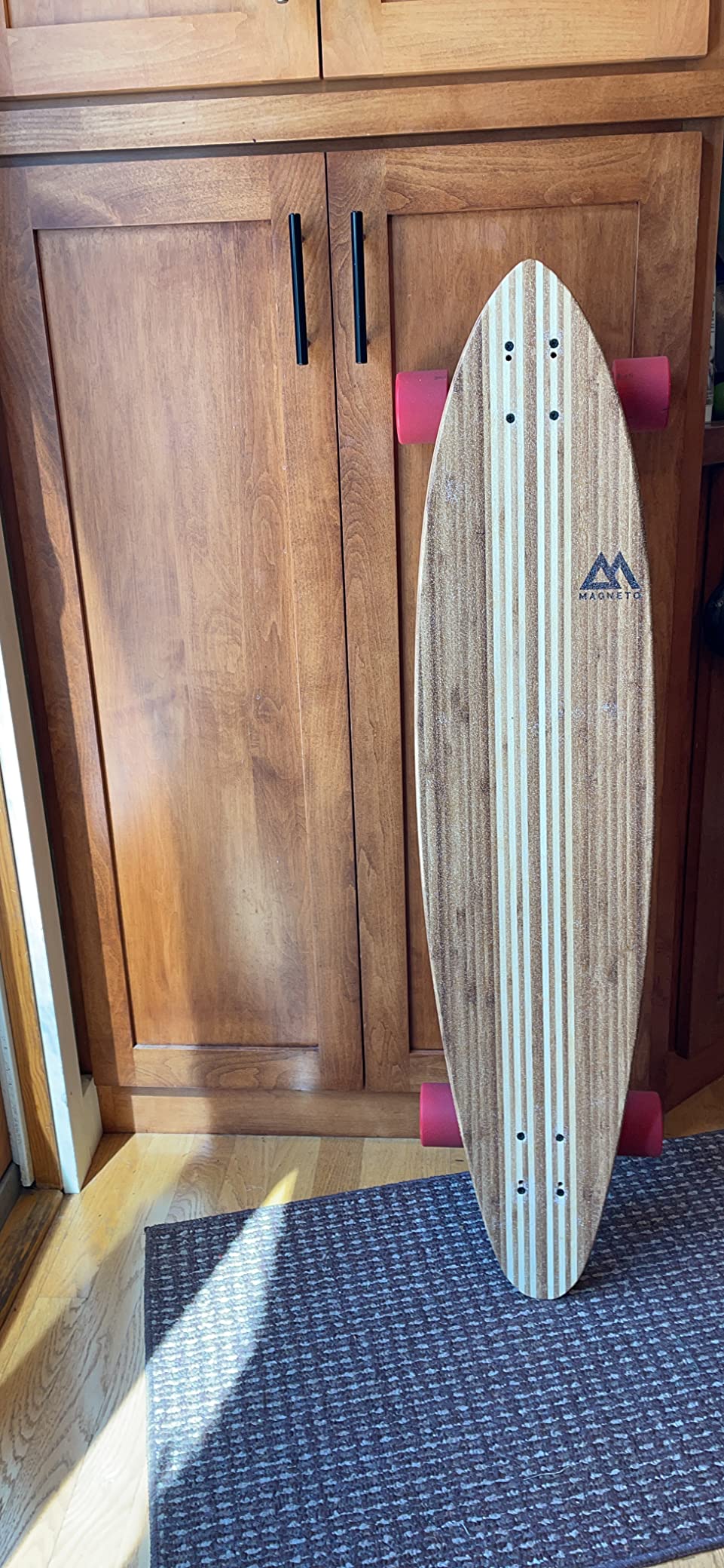 Magneto Longboards Bamboo Longboards for Cruising, Carving, Free-Style, Downhill and Dancing (Bamboo Drop & Fiberglass Through Longboard) customer photo 2