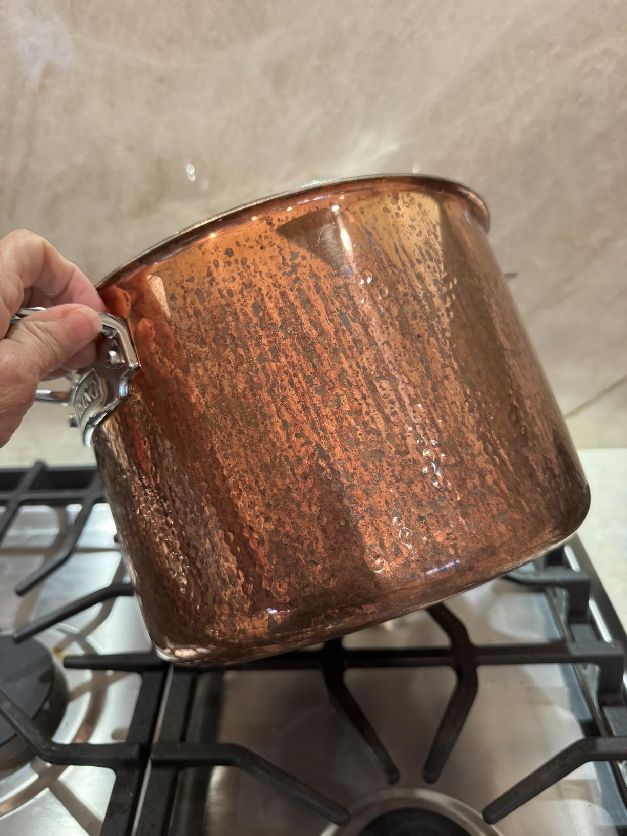 Viking 3-Ply Pots and Pans Set, 10 Piece Copper Kitchen Cookware with Glass Lids, Hammered Copper customer photo 1