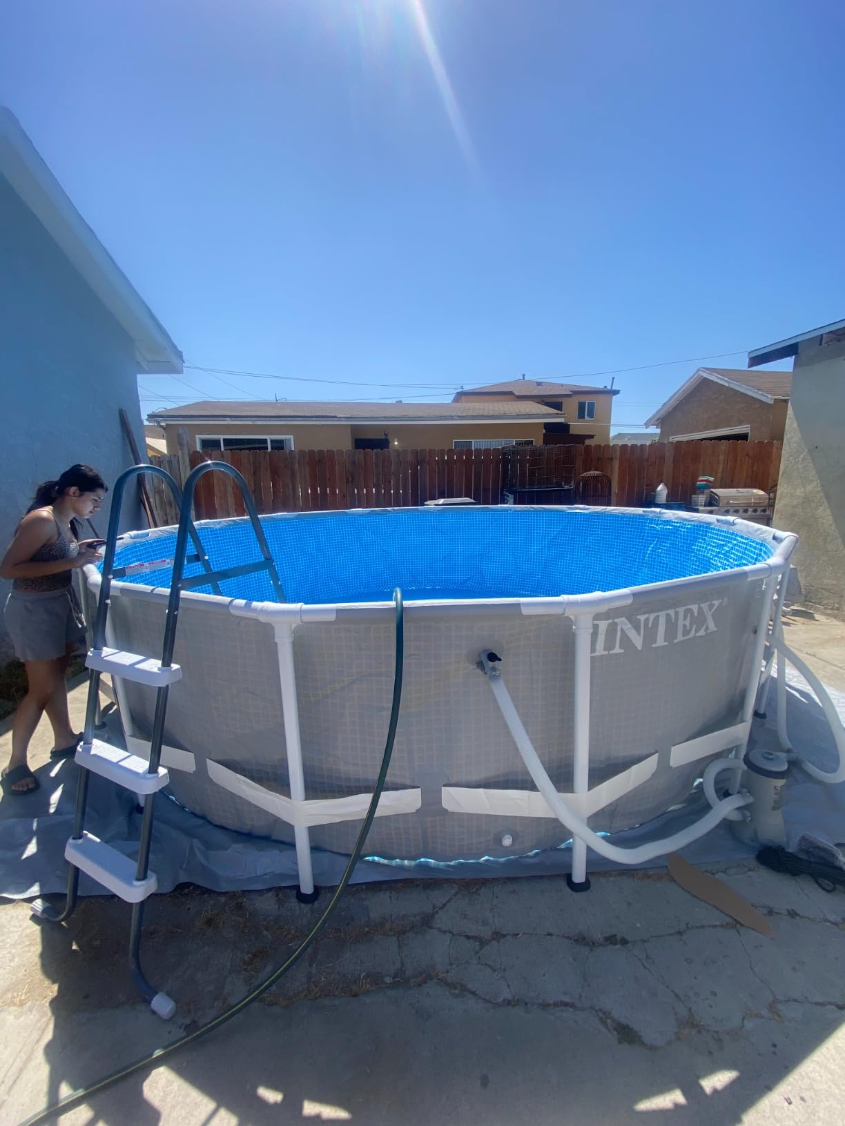 INTEX Prism Frame 20ft x 52in Round Above Ground Swimming Pool Set w/Pump customer photo 2