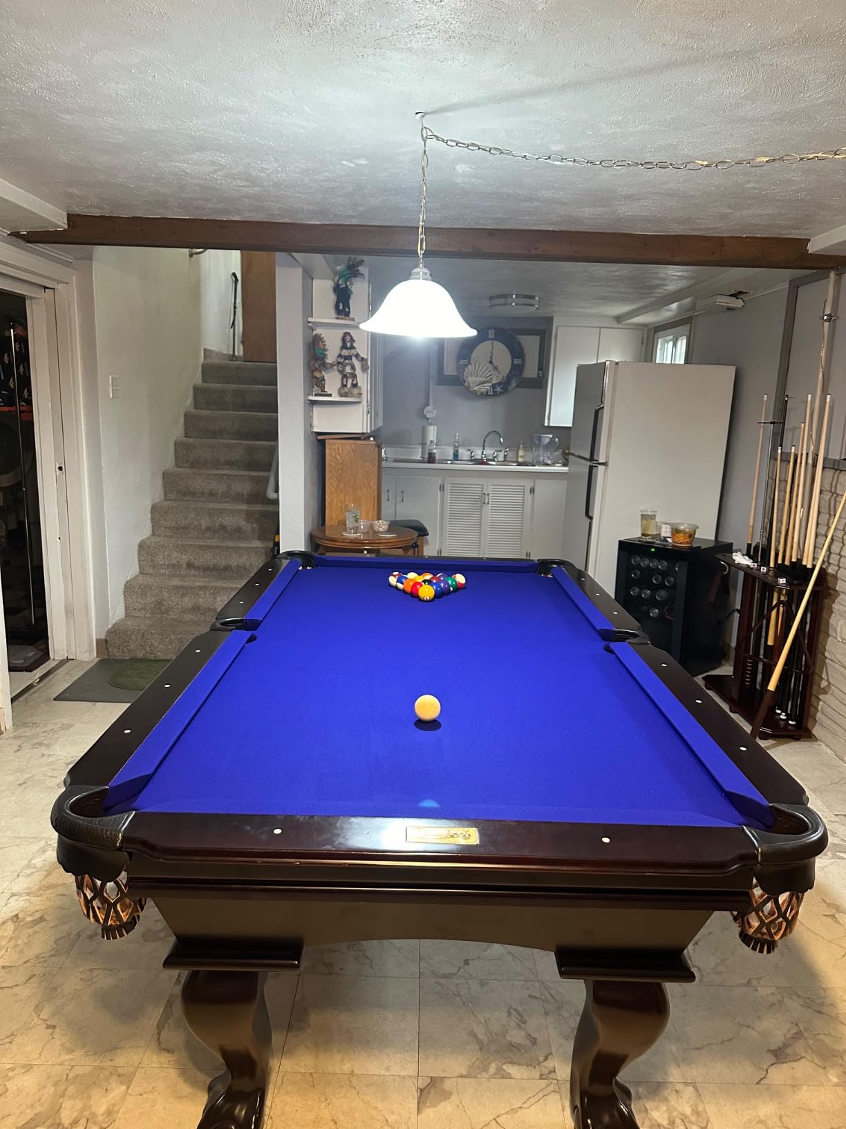 GSE Corner-Style Floor Stand Billiard Pool Cue Racks with Score Counters | Holds Pool Cue Sticks, Full Set of Balls, Billiard Ball Racks, 100% Solid Wood, Freestanding, Storage Full Pool Accessories customer photo 1