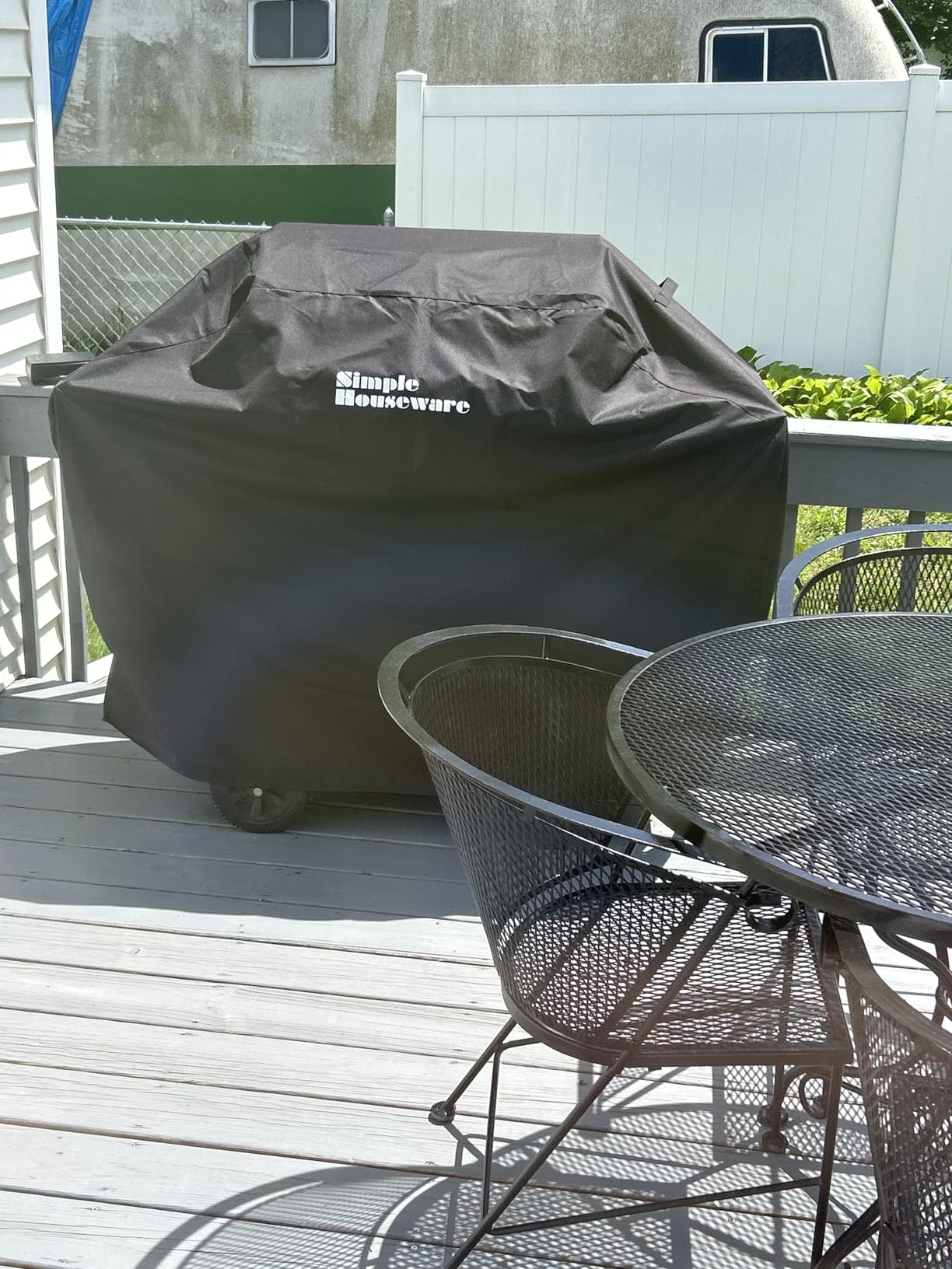 Simple Houseware 55 in. Heavy-Duty BBQ Gas Grill Cover, Waterproof | 600D Polyester, Fits 3-4 Burner, Weather-Resistant customer photo 2