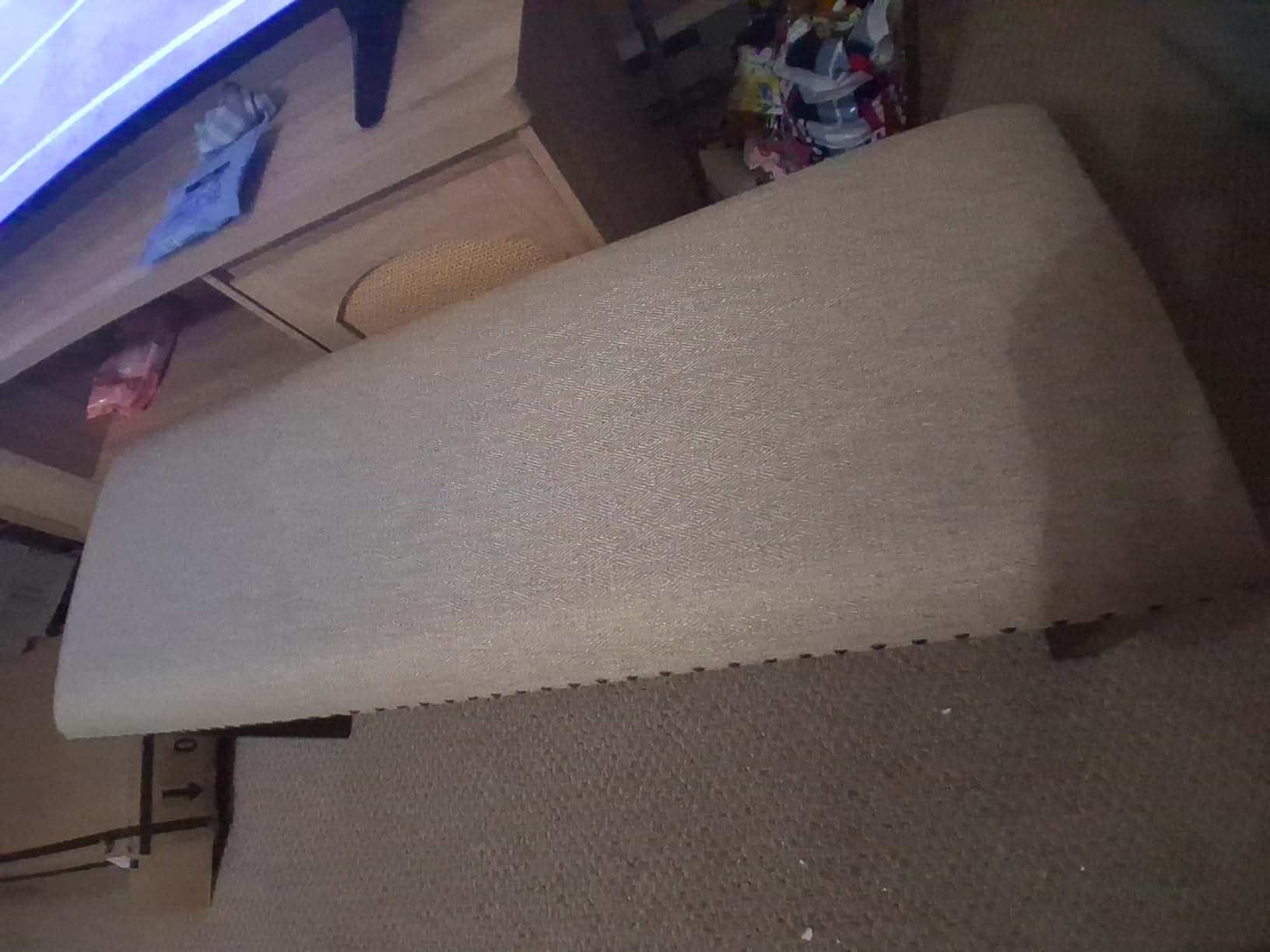 Signature Design by Ashley Moriville Casual Rustic Upholstered Dining Bench, Grey & Brown customer photo 2