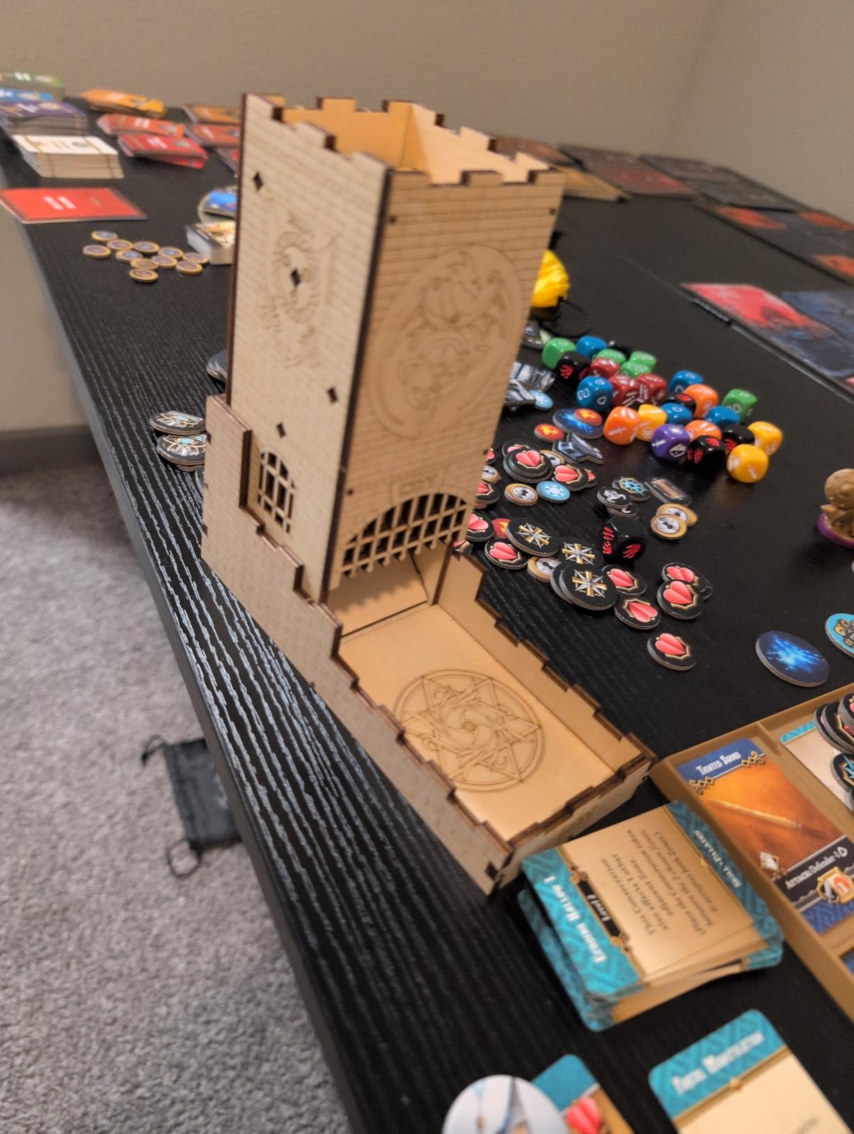 CZYY Castle Dice Tower, Foldable Wooden Dice Roller with Tray | Laser-Cut Birch Plywood, Castle-Inspired Design, Fantasy Tabletop Accessory, Gift for RPG Players & Game Masters customer photo 2