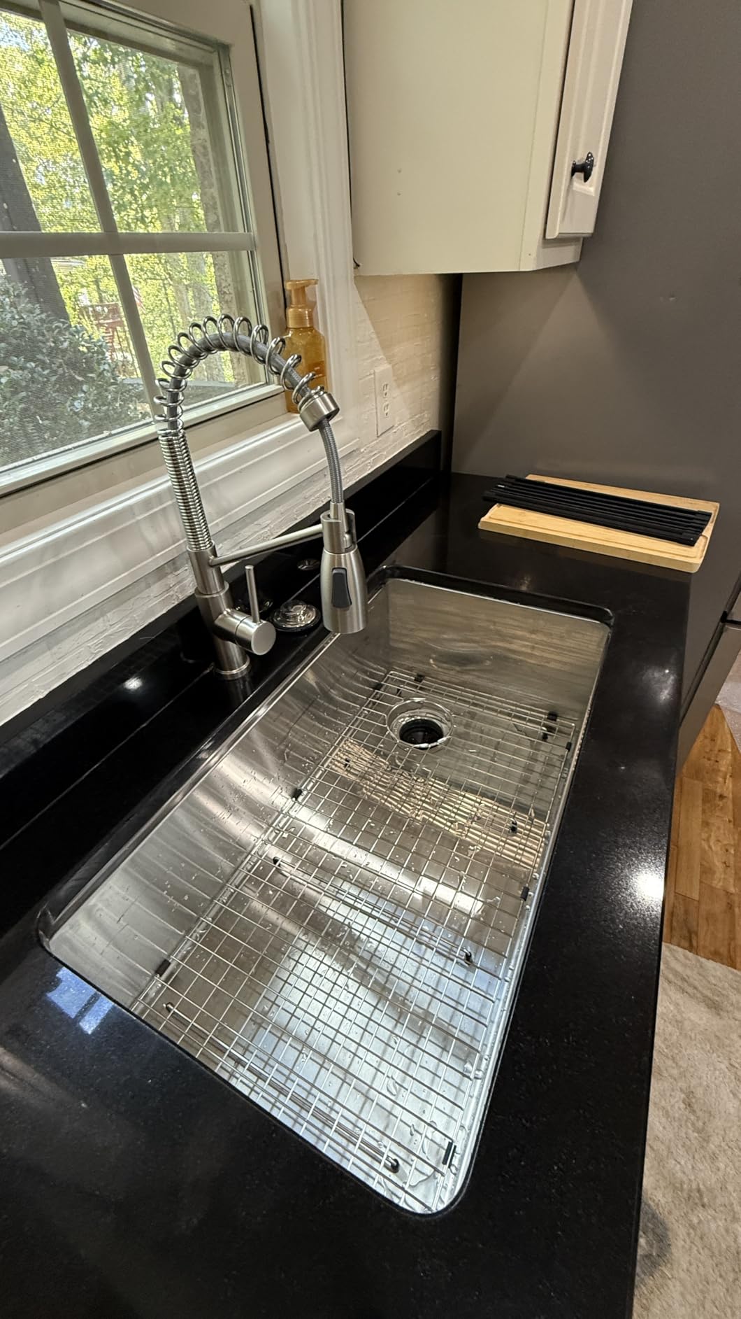 KRAUS Stainless Steel 32 in Undermount Kitchen Sink KWU110-32 | 16-gauge TRU16 steel, integrated ledge for accessories, cutting board and roll-up rack included, NoiseDefend soundproofing customer photo 1