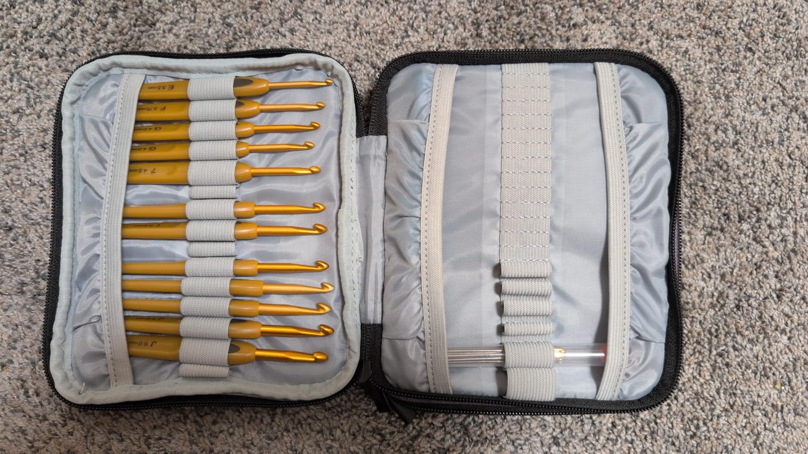 Teamoy Crochet Hook Organizer Case, Empty Crochet Hook Holder, Purple | Interchangeable Knitting Needle Case for Crochet Hooks and Knitting Accessories, Keep All in Place and Easy to Carry customer photo 2