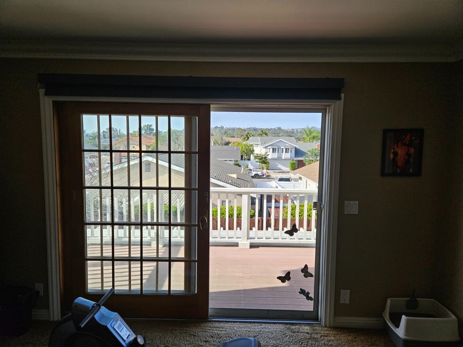 Graywind Motorized Roller Shades Work with Alexa Google Smart Blackout Shades with Remote Insulated Triple Weaved Fabric Window Blinds with Valance for Smart Home Office, Customized Size (White) customer photo 1