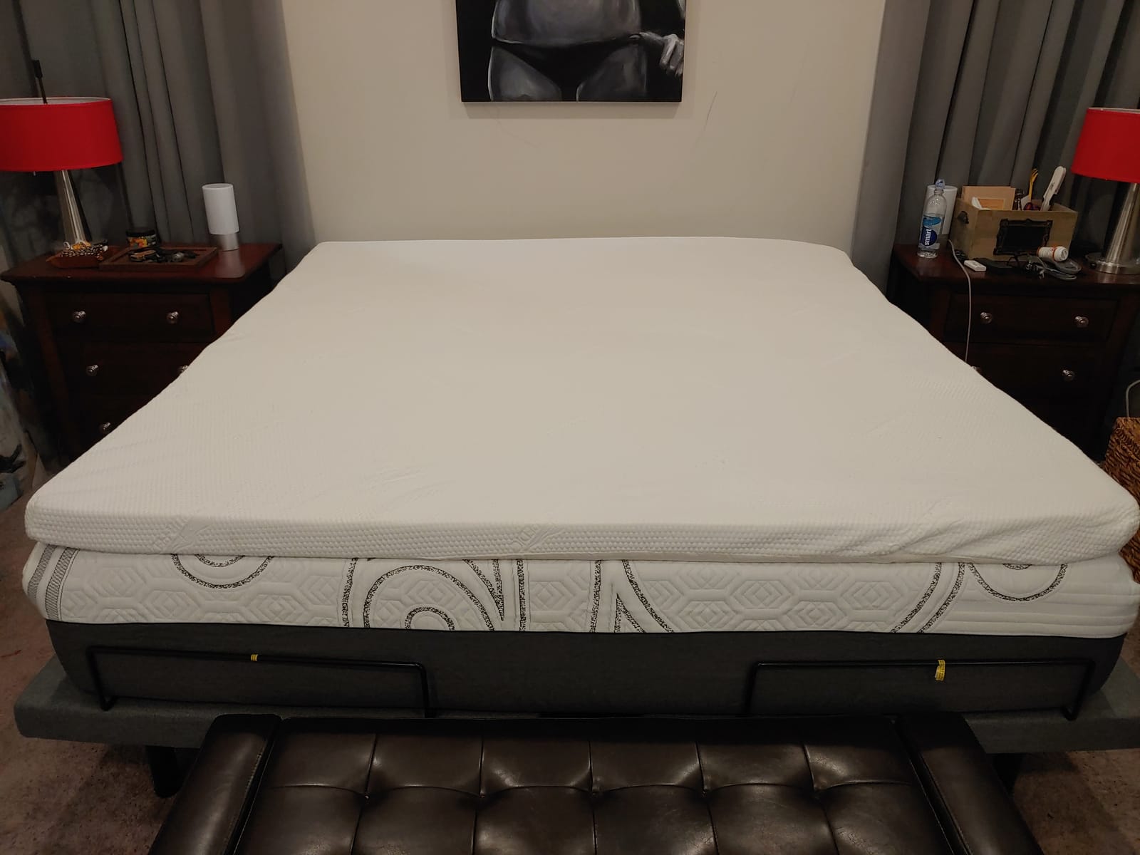 Tempur-Pedic TEMPUR-Adapt + Cooling 3-Inch Queen Mattress Topper Medium Luxury Premium Foam, Washable Cover, Medium Cooling Topper, White customer photo 2