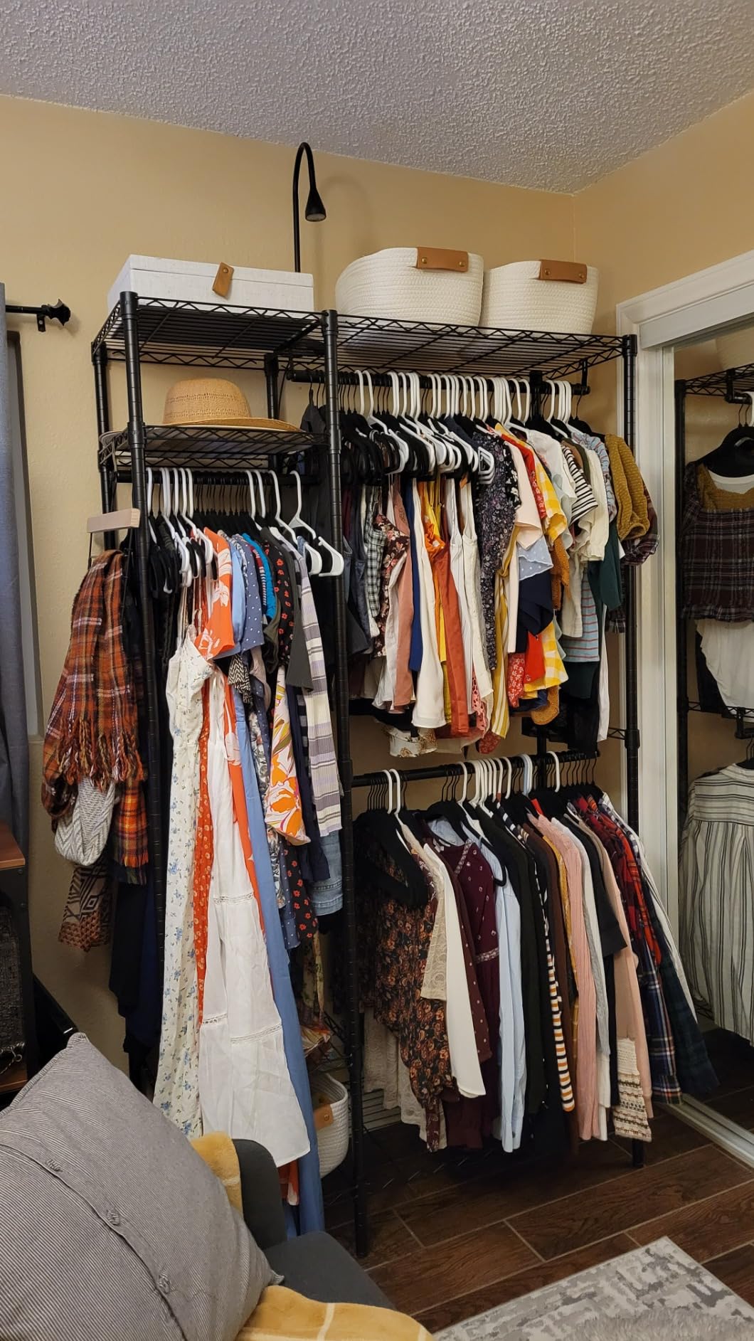 VIPEK V2 Heavy Duty Clothes Rack, Portable Metal Closet System, Black | 4 Tiers Adjustable Wire Shelving & 3 Hanging Rods, Max Load 700LBS customer photo 2