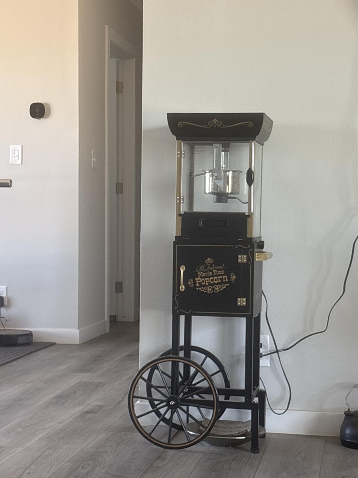 Nostalgia Popcorn Maker Machine - Professional Cart With 2.5 Oz Kettle Makes Up to 10 Cups - Vintage Popcorn Machine Movie Theater Style - Red & White customer photo 2