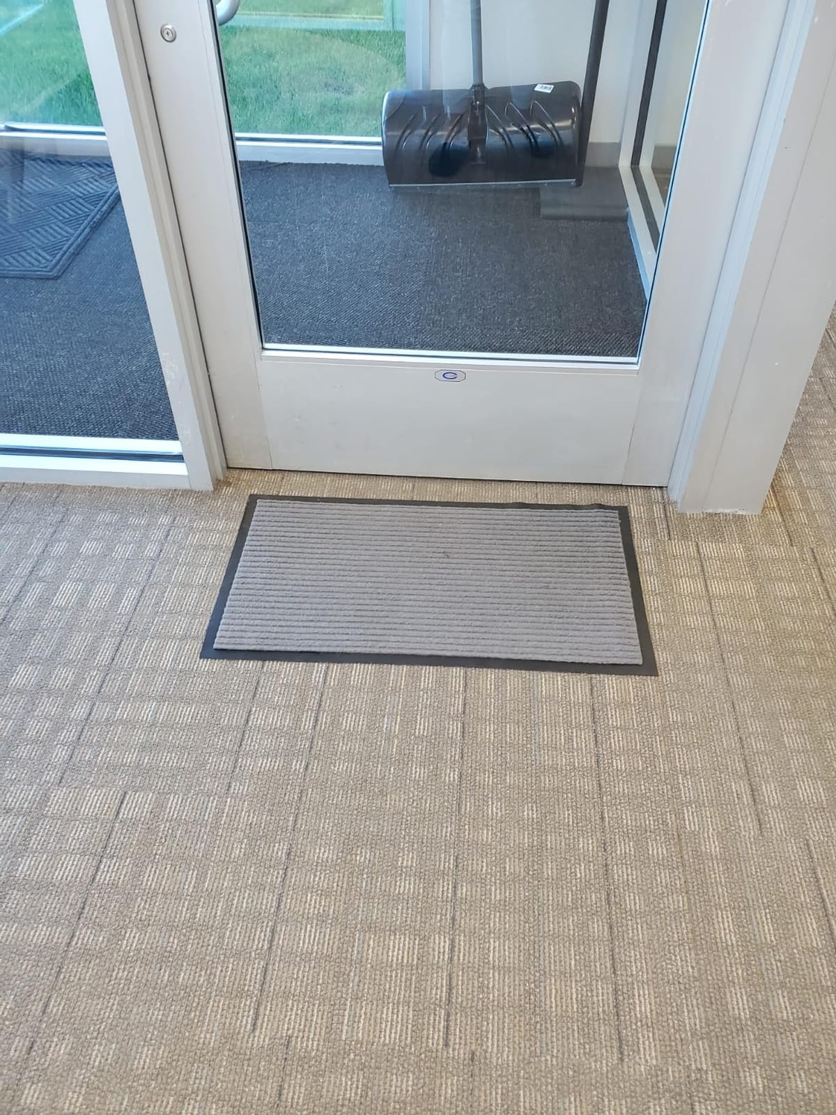 Front Door Mat, Indoor Outdoor Welcome Entryway Doormat, 30x17 Steel Gray | 2-Pack low-profile muddy doormats trap dirt, mud & moisture from shoes & pet paws for inside outside porch, patio & entryways customer photo 2