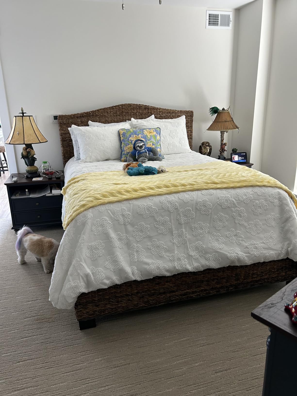 Crosley Furniture Serena Bed, Handwoven Natural Fiber Rattan Headboard and Footboard Set, Banana Leaf, Queen customer photo 1
