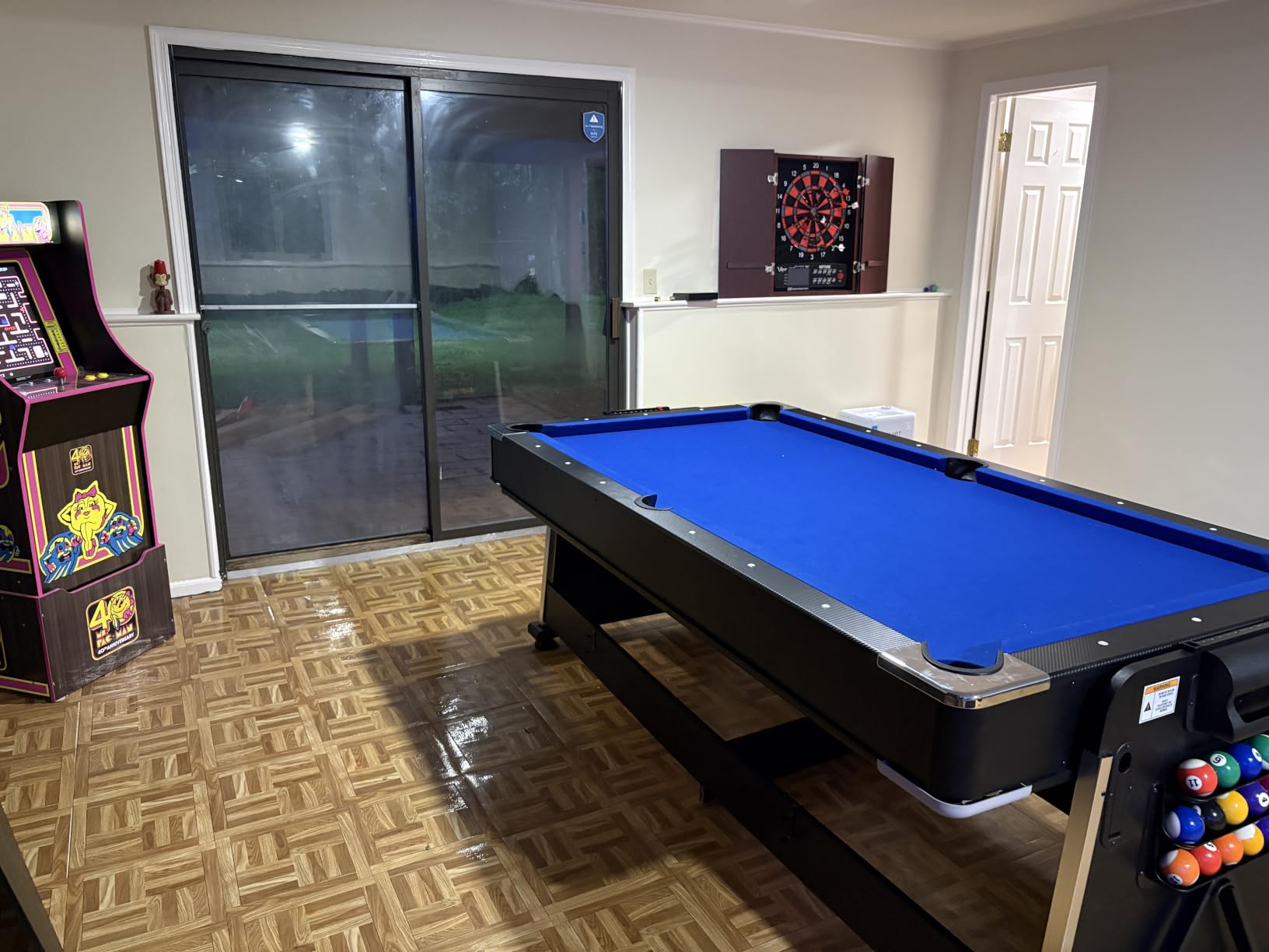 RACK Triad 7-Foot 3-in-1 Multi-Game Swivel Table - Billiards/Pool, Table Tennis & Air Hockey customer photo 2