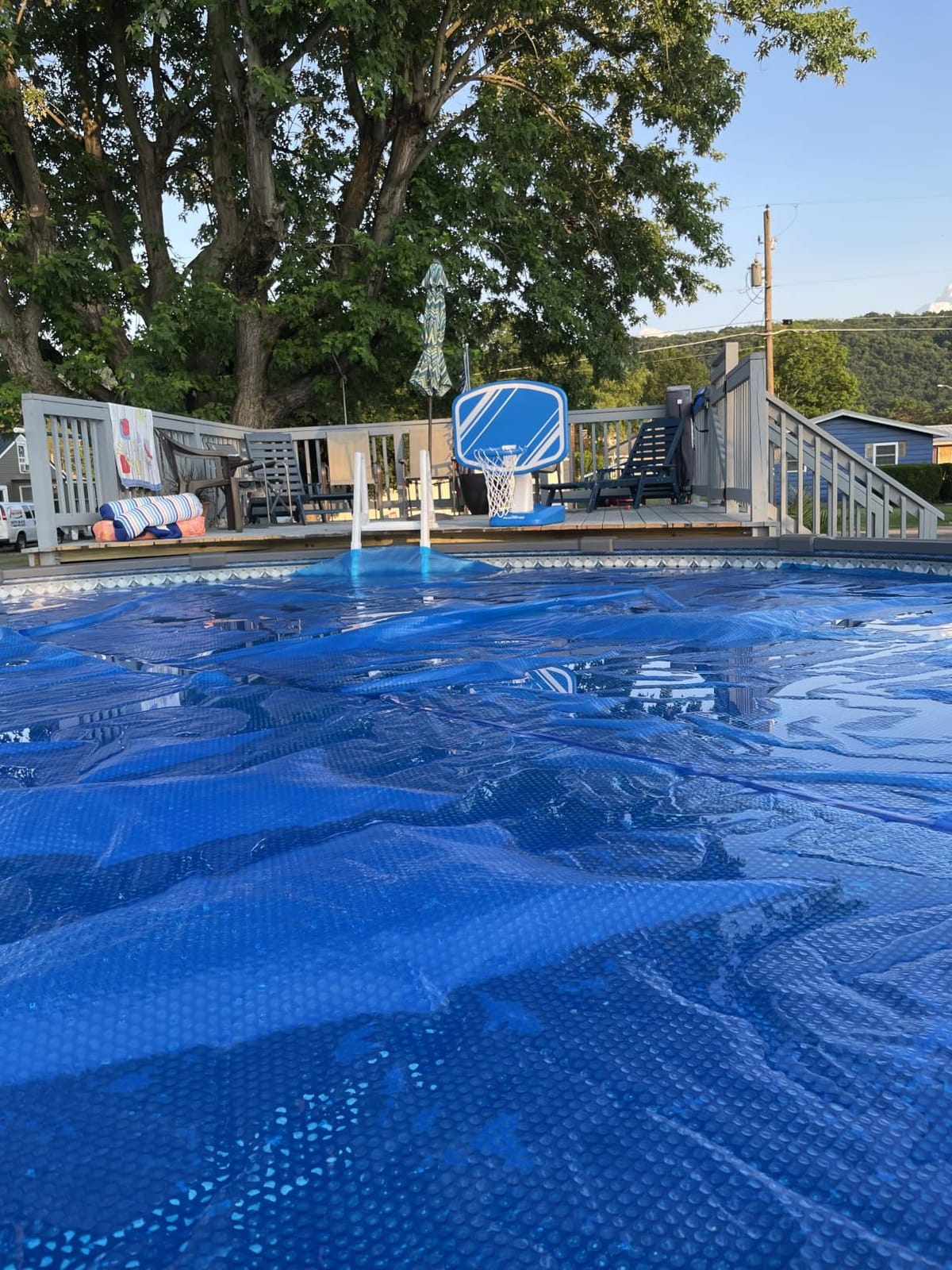 GoSports Splash Hoop PRO Pool Basketball Game - Modern Poolside Basketball Hoop with Backboard, Ball & Pump - Swimming Pool Basketball Hoop for Inground & Above Ground Pools customer photo 2
