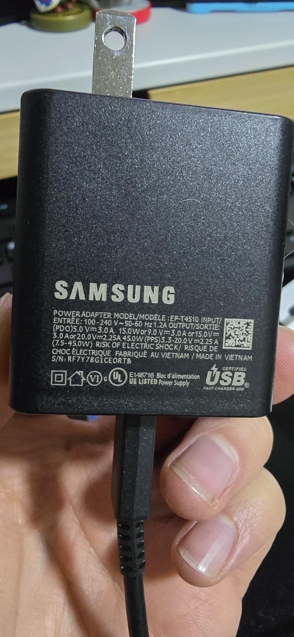 SAMSUNG 45W Super Fast Charging USB-C Wall Charger with Cable customer photo 2