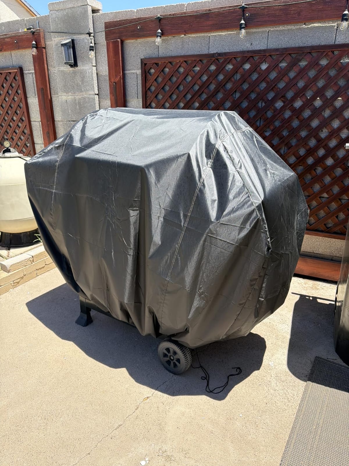 i COVER Grill Cover, 58 inch BBQ Grill Cover for Outdoor Grill, Anti-UV & Fade Resistant Gas Grill Cover, Waterproof Barbecue Grill Covers for Weber, Char-Broil, Nexgrill and More, Black customer photo 2