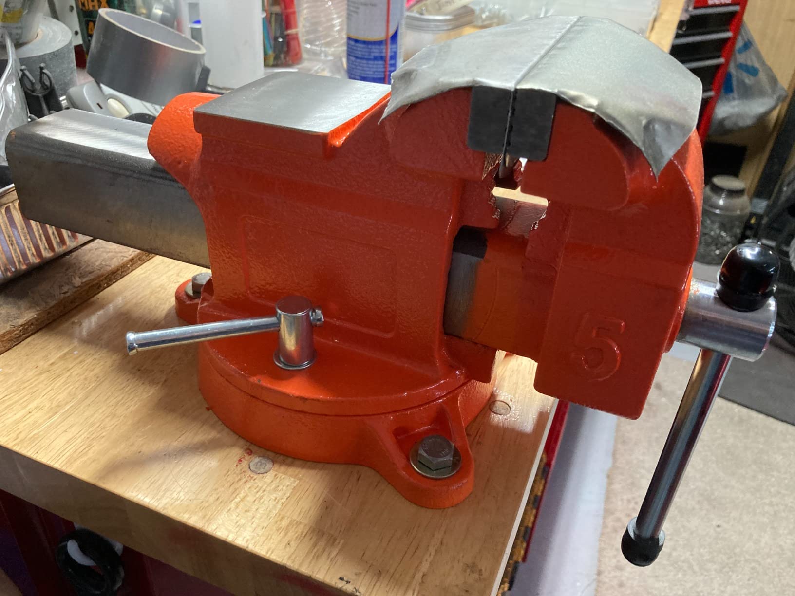 Forward 30608 8 Inch Bench Vise Heavy Duty with Anvil and 360° Swivel Base | 8,800LBS Clamping Force | 8