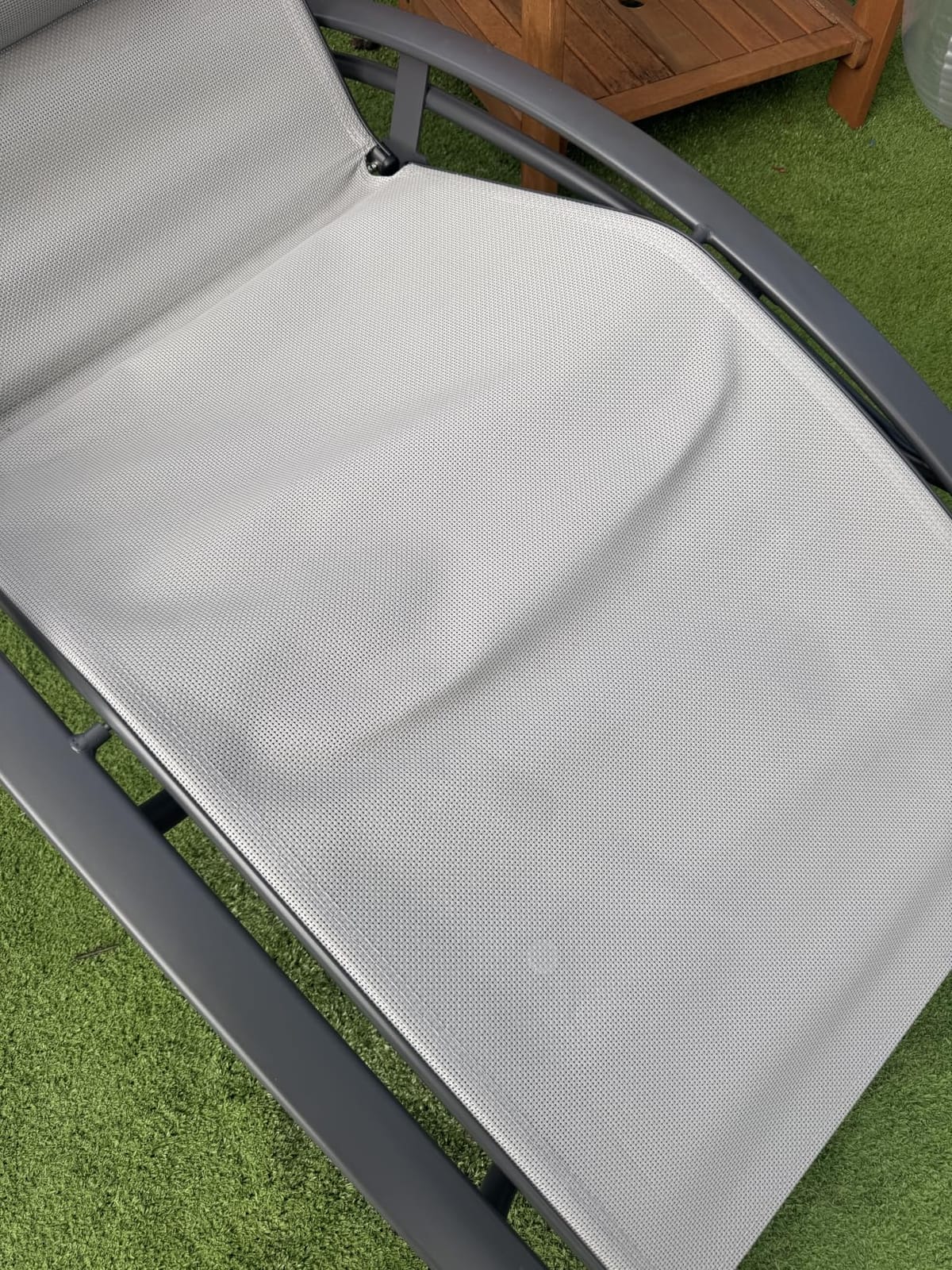 PURPLE LEAF Patio Pool Lounge Chaise Set of 3 Outdoor Lounger Chair, Beige | 2 Chaise + 1 Table, Aluminum Frame, Adjustable Headrest & 5 Recline Angles, Stackable, UV Textilene Fabric, S-Curve Backrest customer photo 2