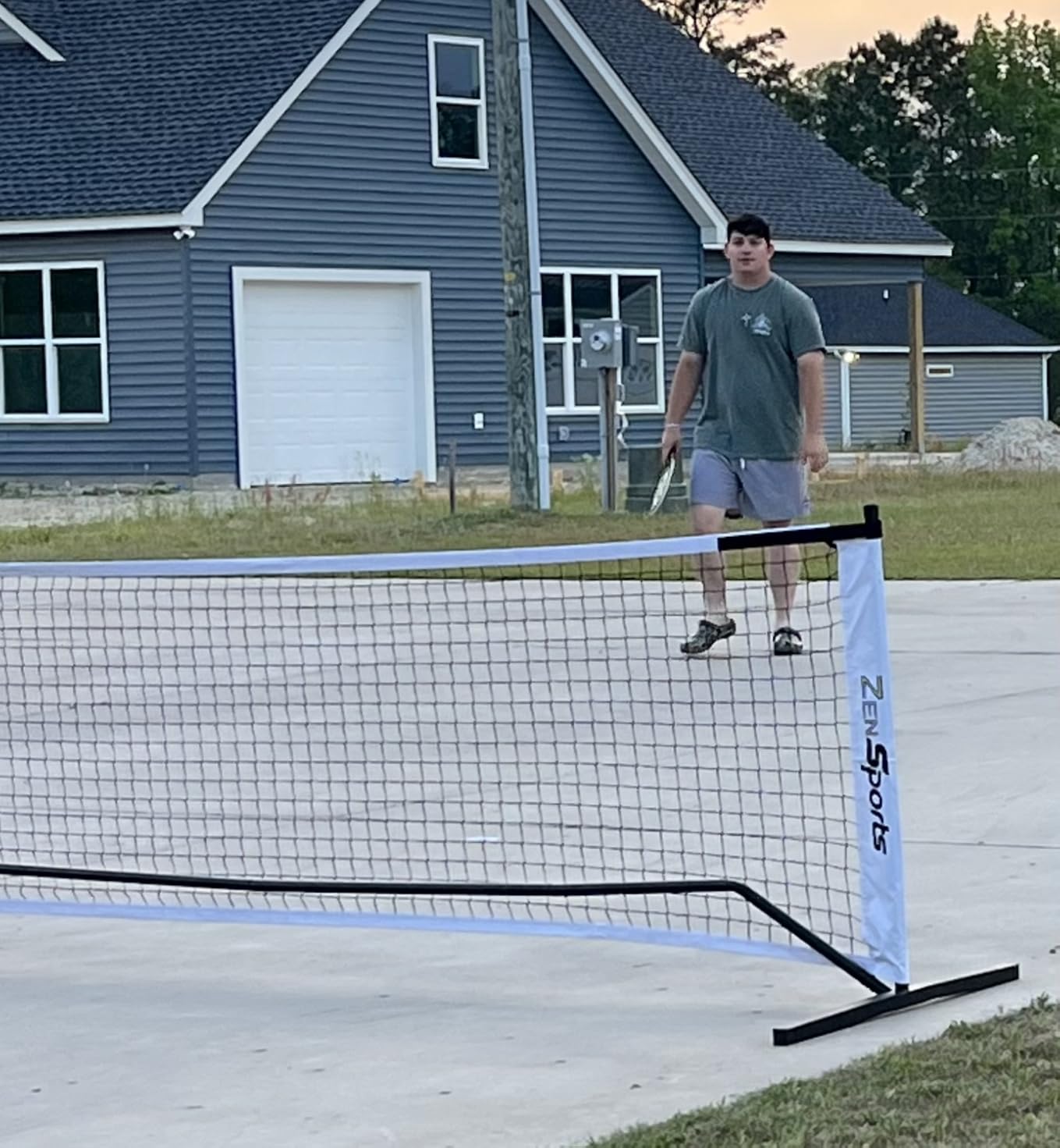 ZENY Portable Pickleball Net Set System with Metal Frame and 22FT Regulation Size Pickball Net with Carry Bag for Backyard, Driveways, Outdoor Game customer photo 2