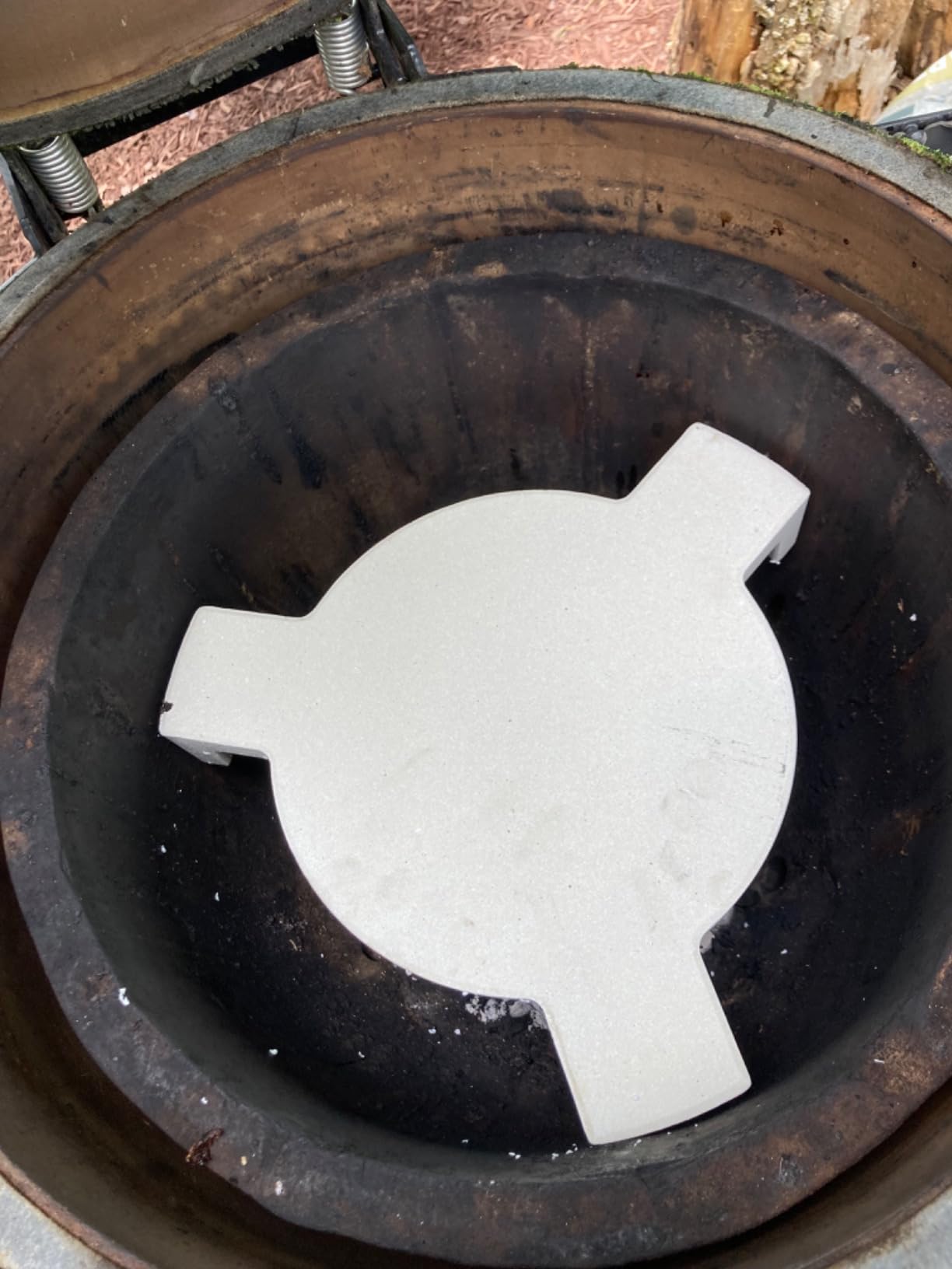 Heat Deflector Conveggtor Pizza Stone for Large Big Green Egg Grill | Plate Setter Smoking Stone for Chargriller 18